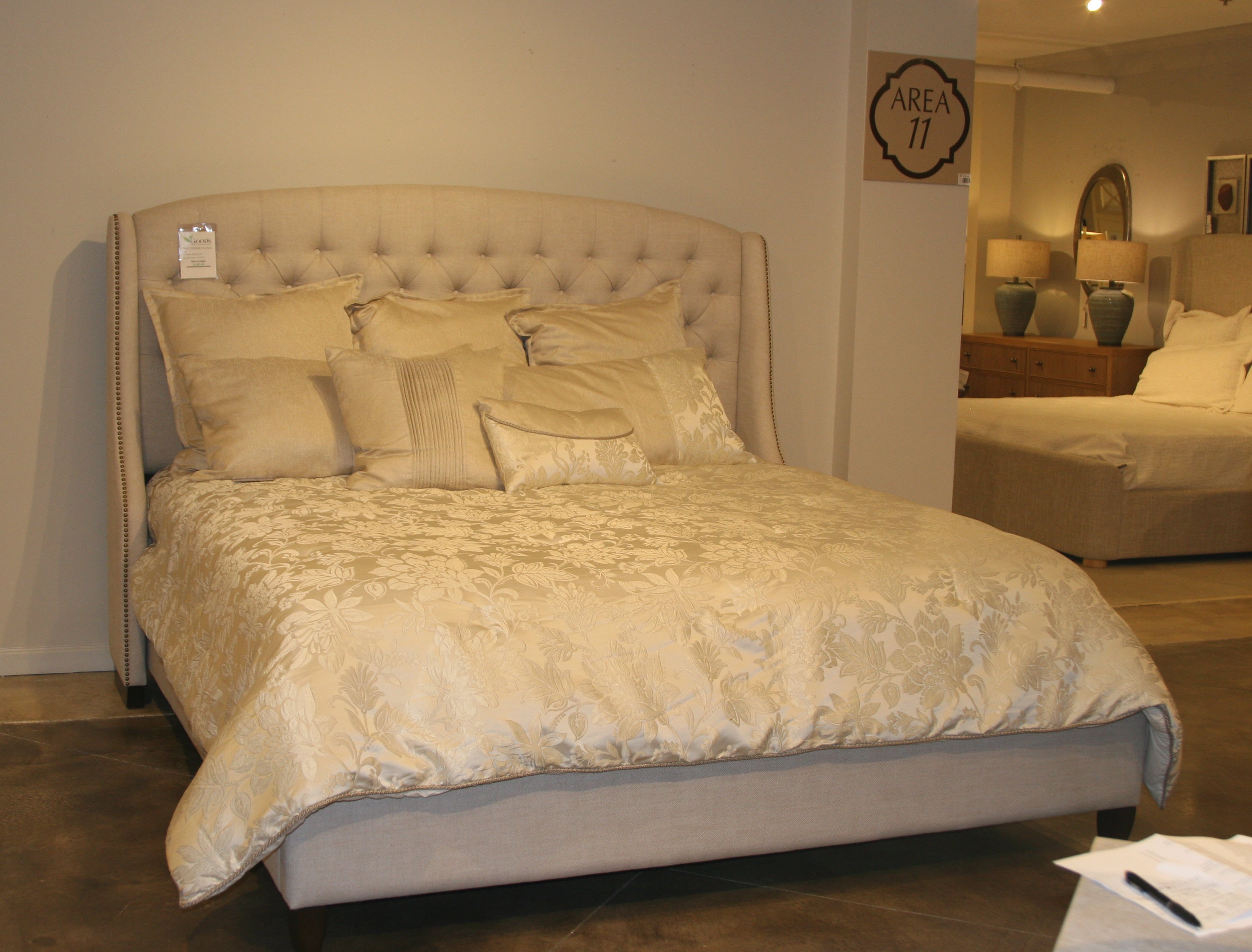 Universal Furniture Curated King Bed in Blended Linen 552260B-Clearance