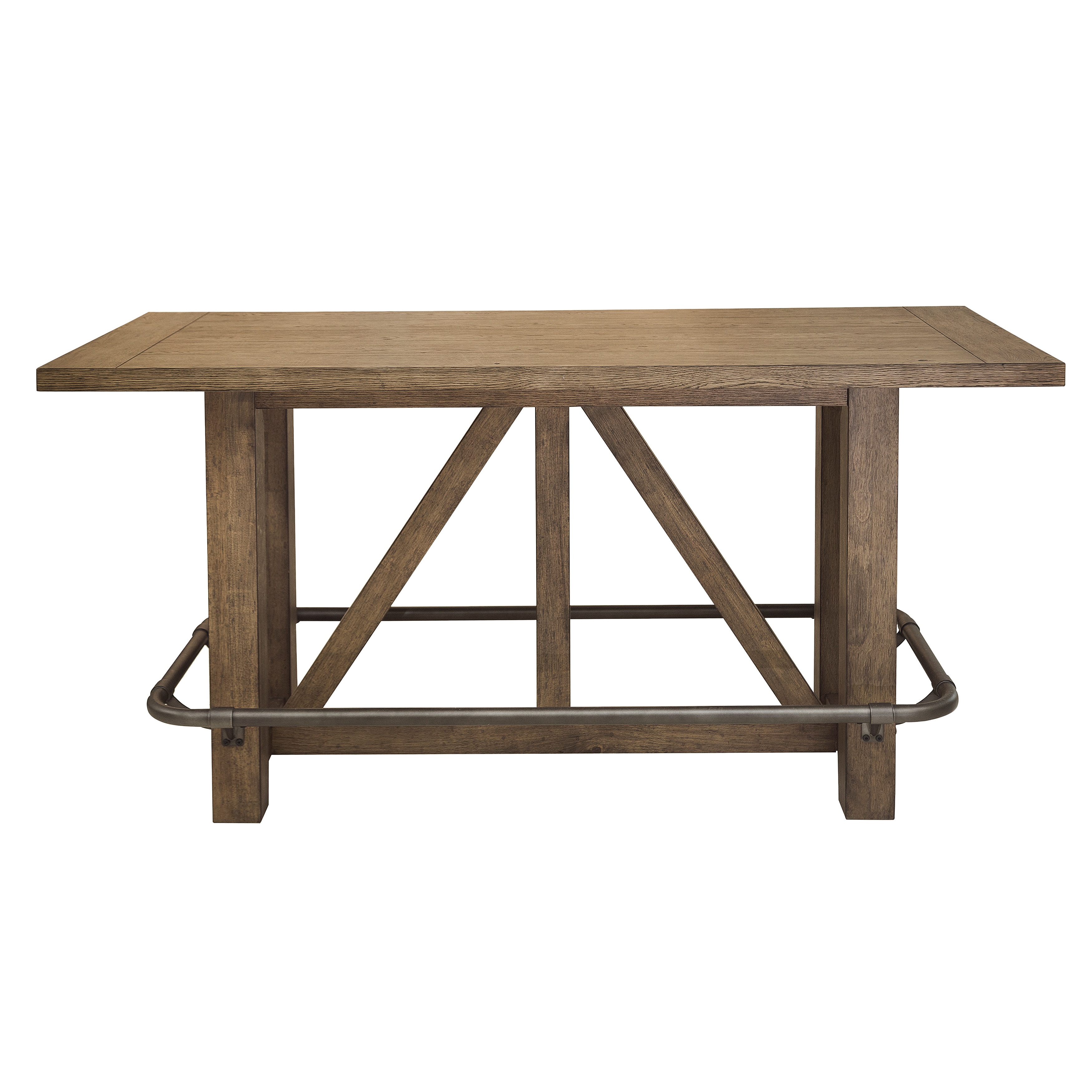 Accentrics Home D192 404T Bar and Game Room Lt Oak Bar Table Top