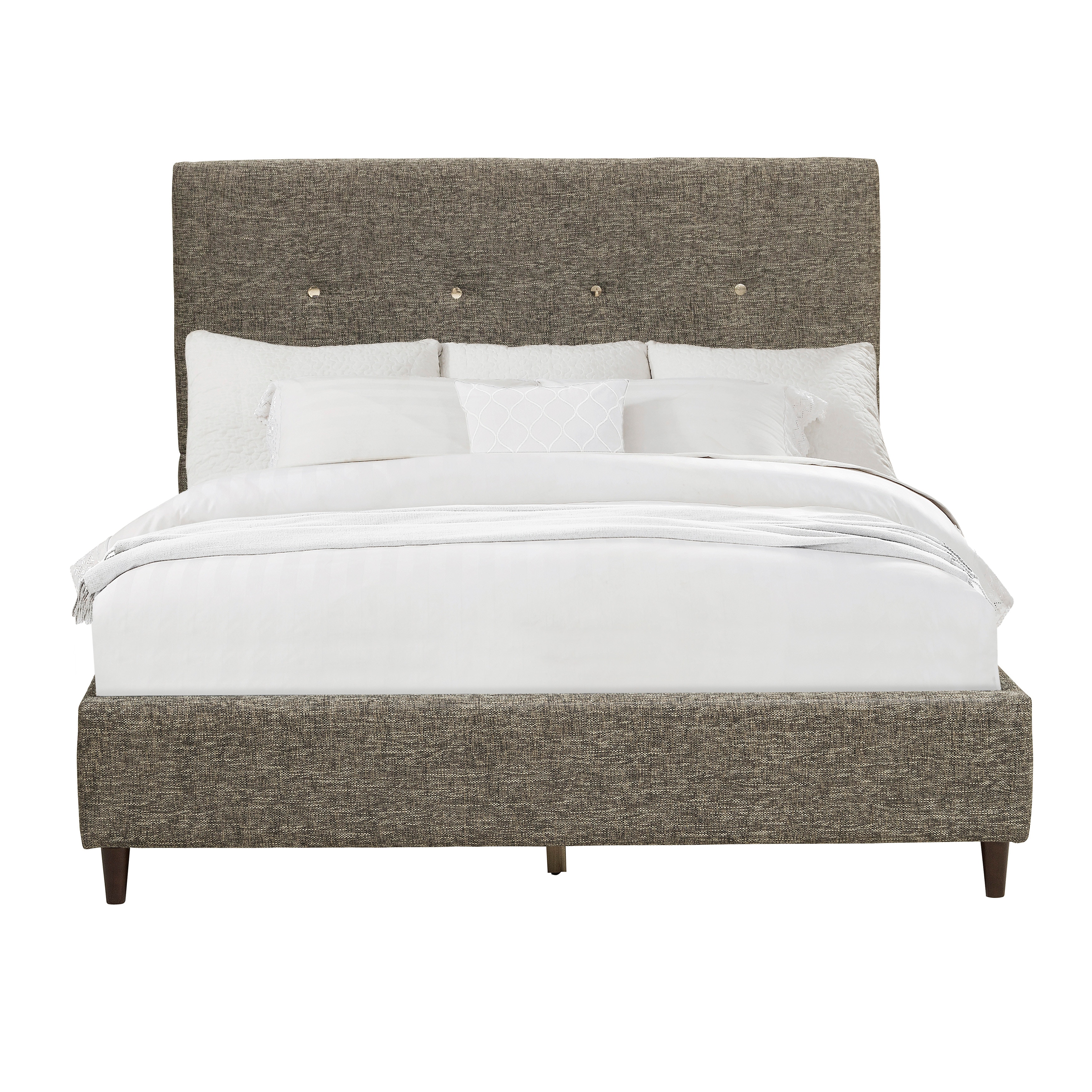 Accentrics Home D198-276 Bedroom 6-6 Gold Button Tufted