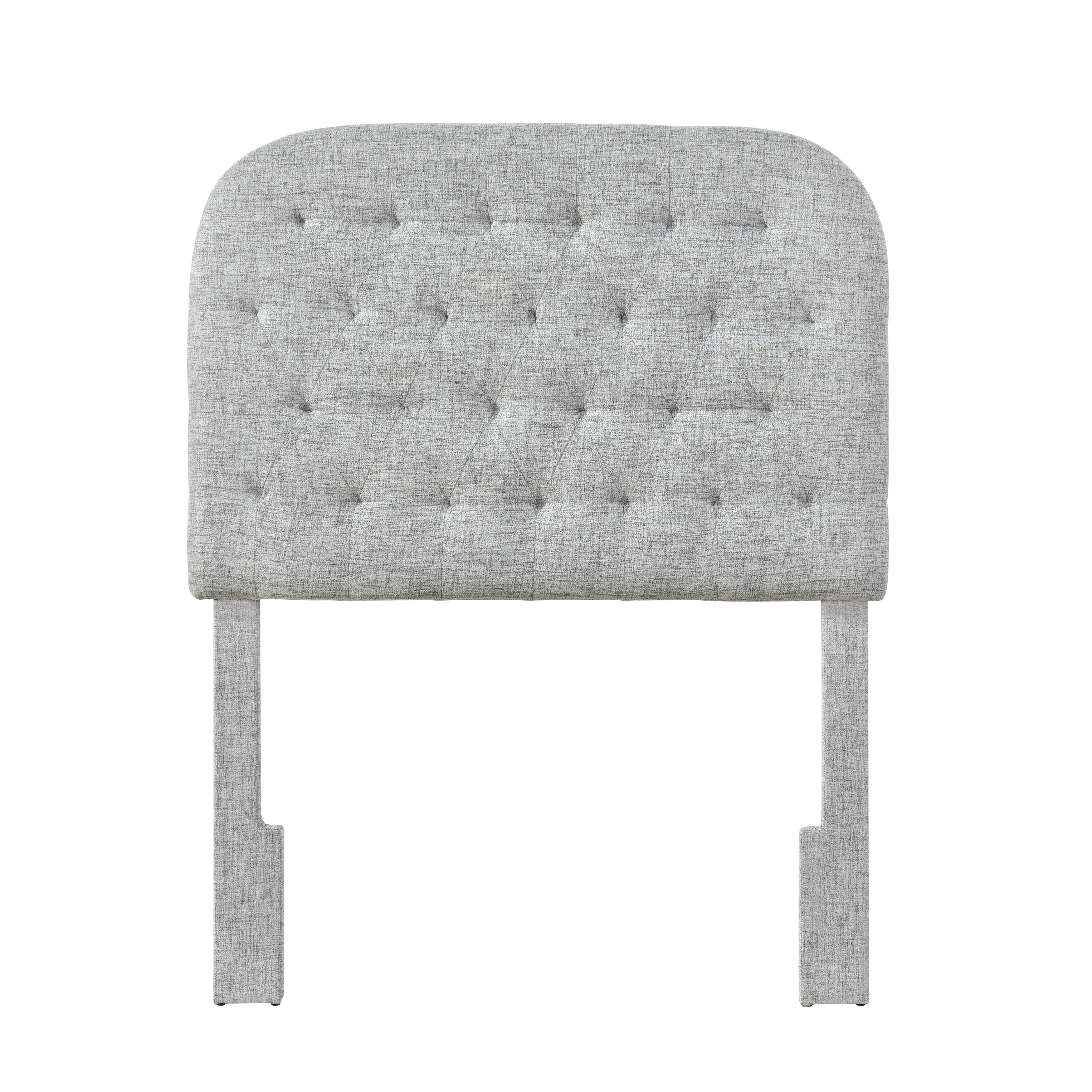 Accentrics Home Ds D363 230 3 Bedroom Twin Round Tufted Headboard Platinum