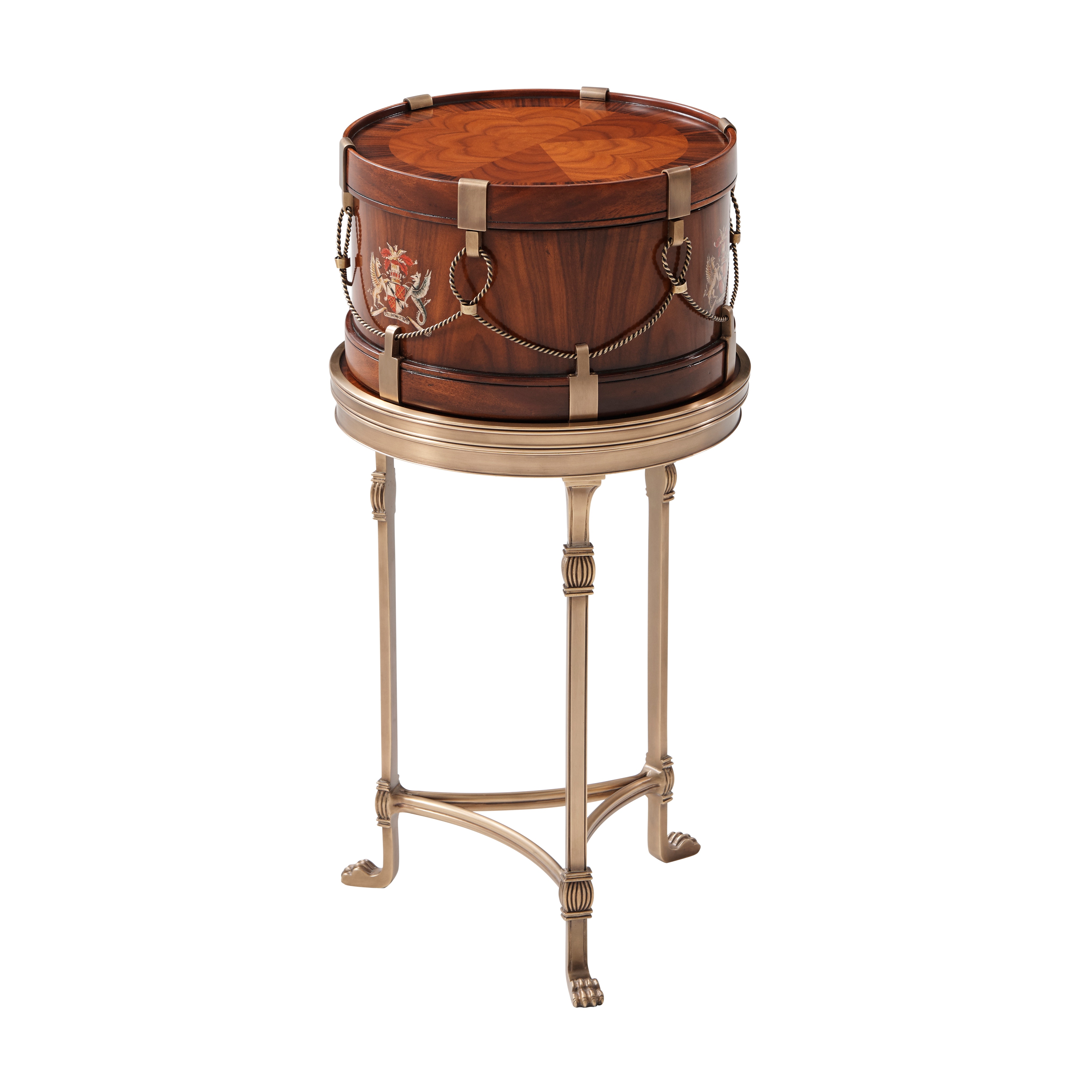 Althorp Furniture Beats in Time Brass Drum Table AL11089
