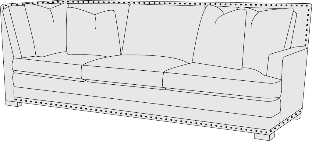 Bernhardt B3893 Living Room Cantor Right Arm Return Sofa