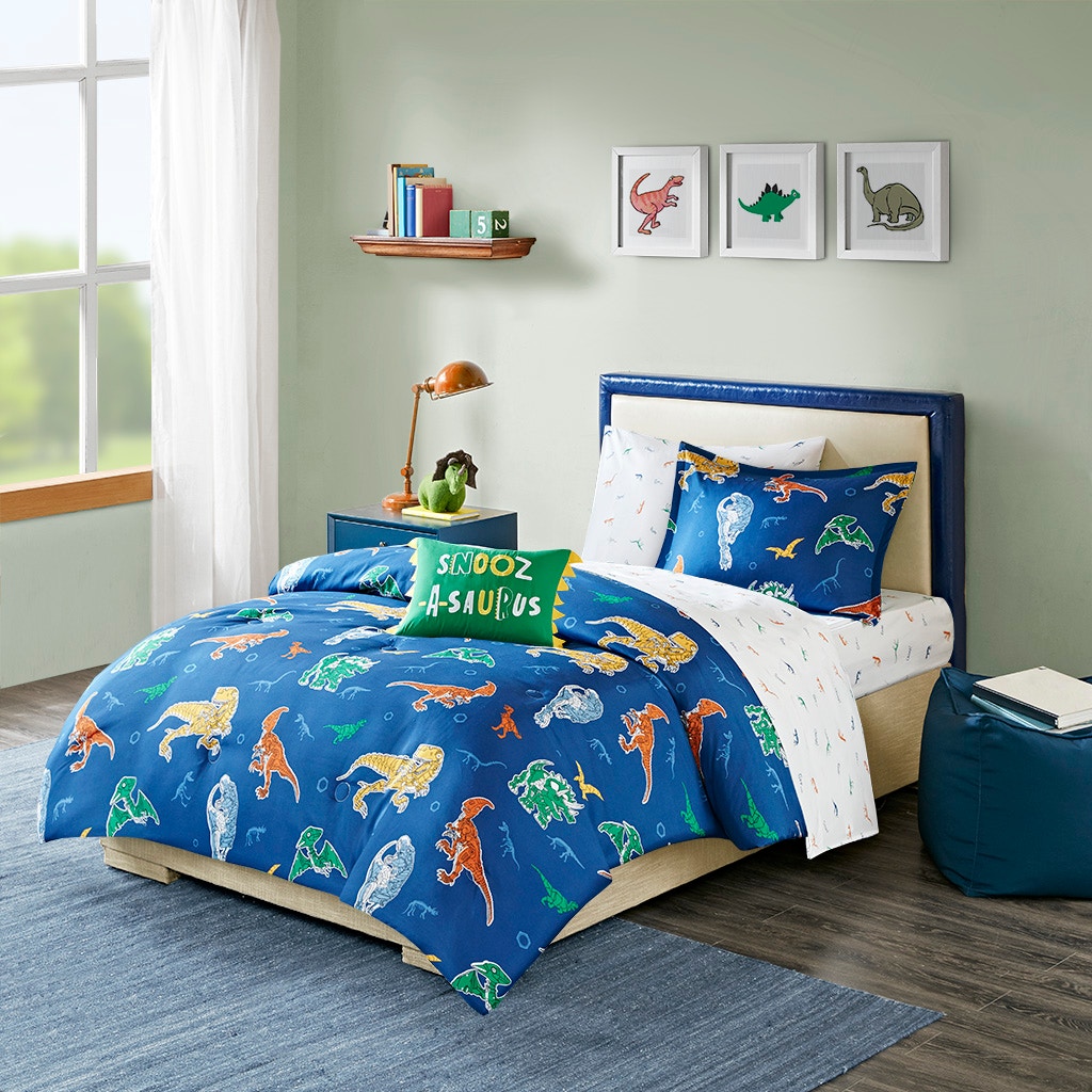 DYLAN THE DINOSAUR DINO TOUCH TABLE BEDSIDE LAMP KIDS ROOM  MATCHES DUVET SET 