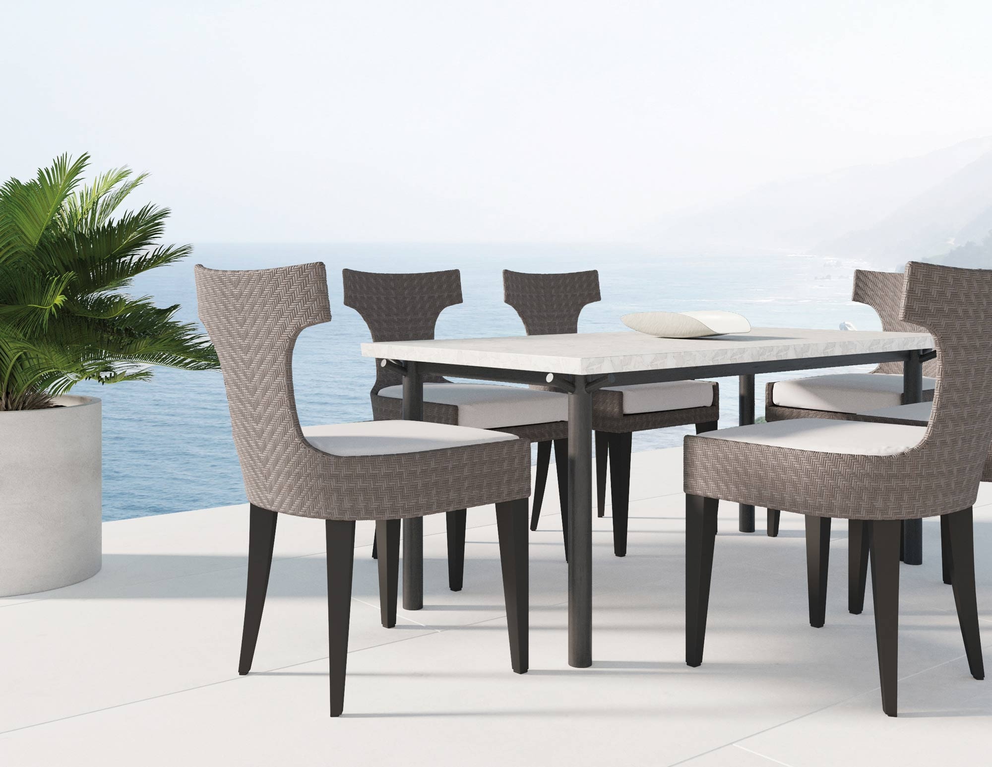 Bernhardt Exteriors X01224 OutdoorPatio Sanibel Outdoor Dining Table