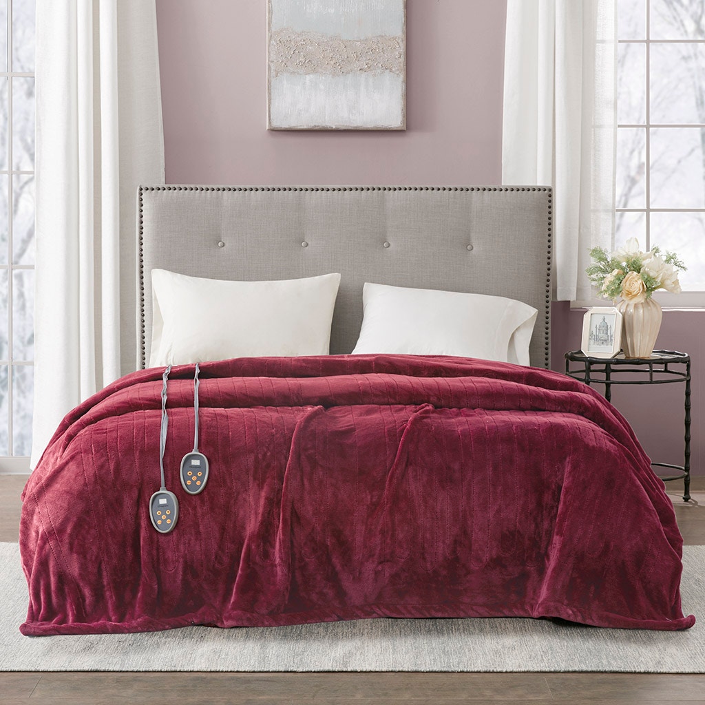 Hampton Hill Bedding Heated Plush Blanket BR54-0525