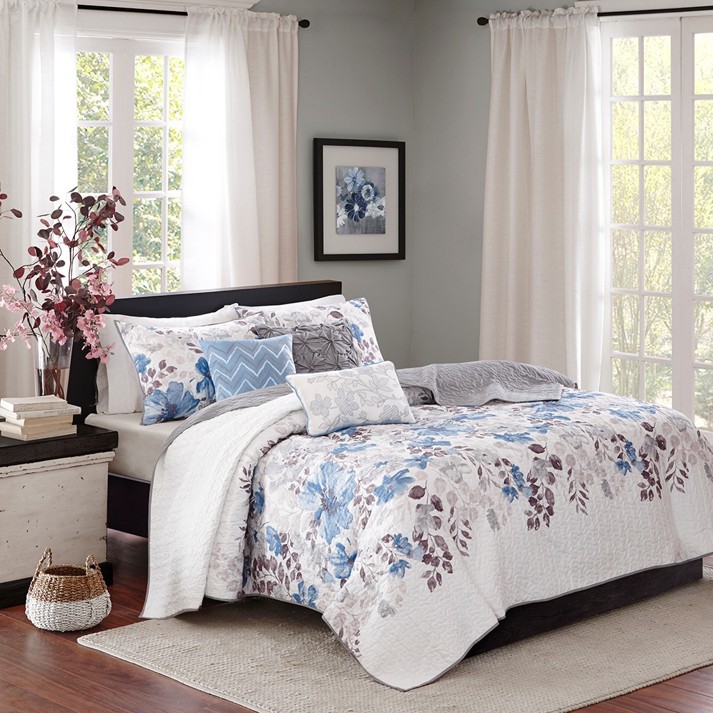 Hampton Hill Bedding Luna 6 Piece Reversible Coverlet Set MP13-2120