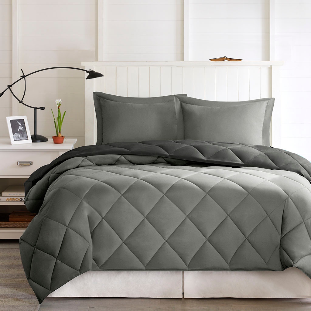 Madison Park Essentials Reversible Comforter Set Queen 3m Scotchgard for sale online 