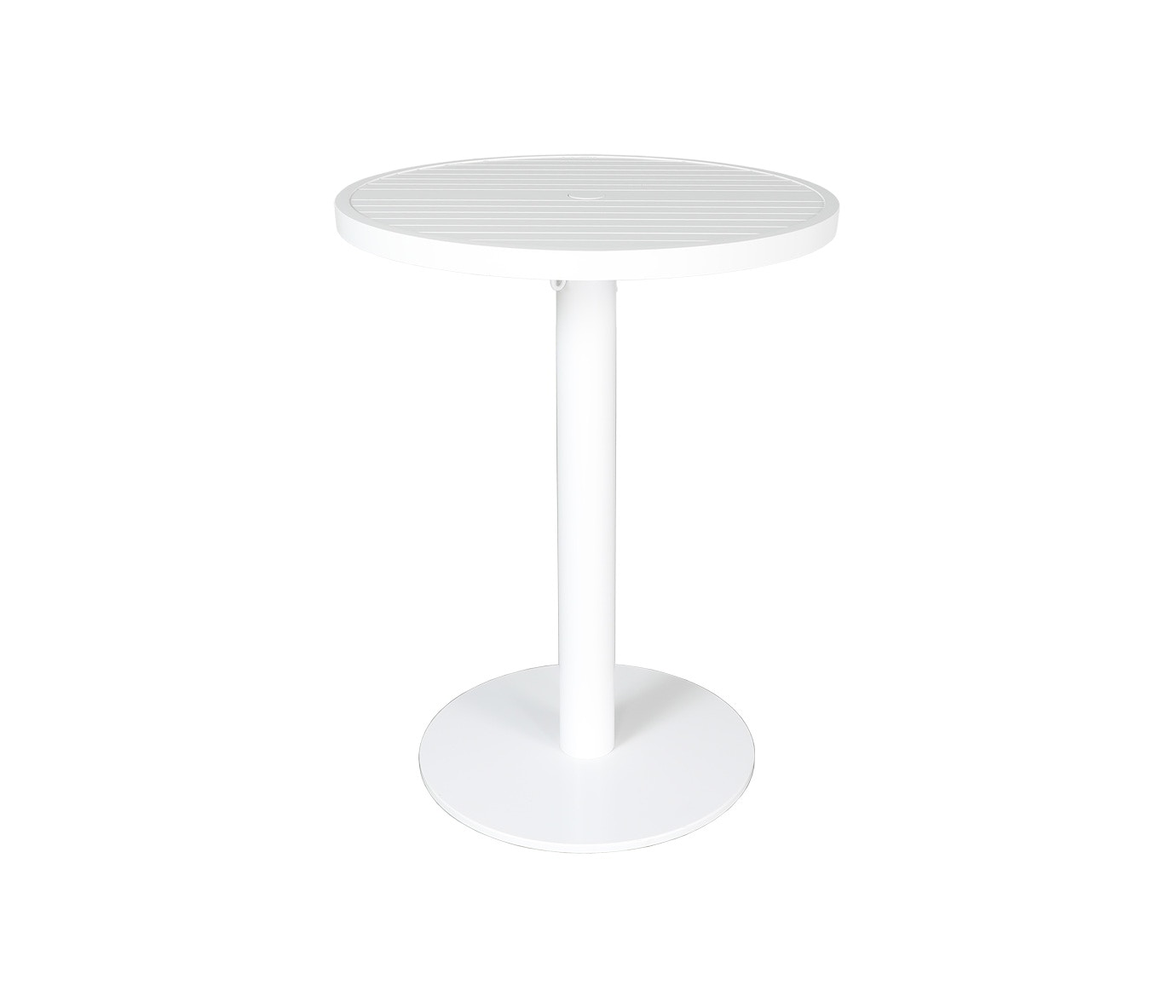 CabanaCoast Furniture Origin 32 Round Aluminum Pedestal Bar Table 8523-32B-WH