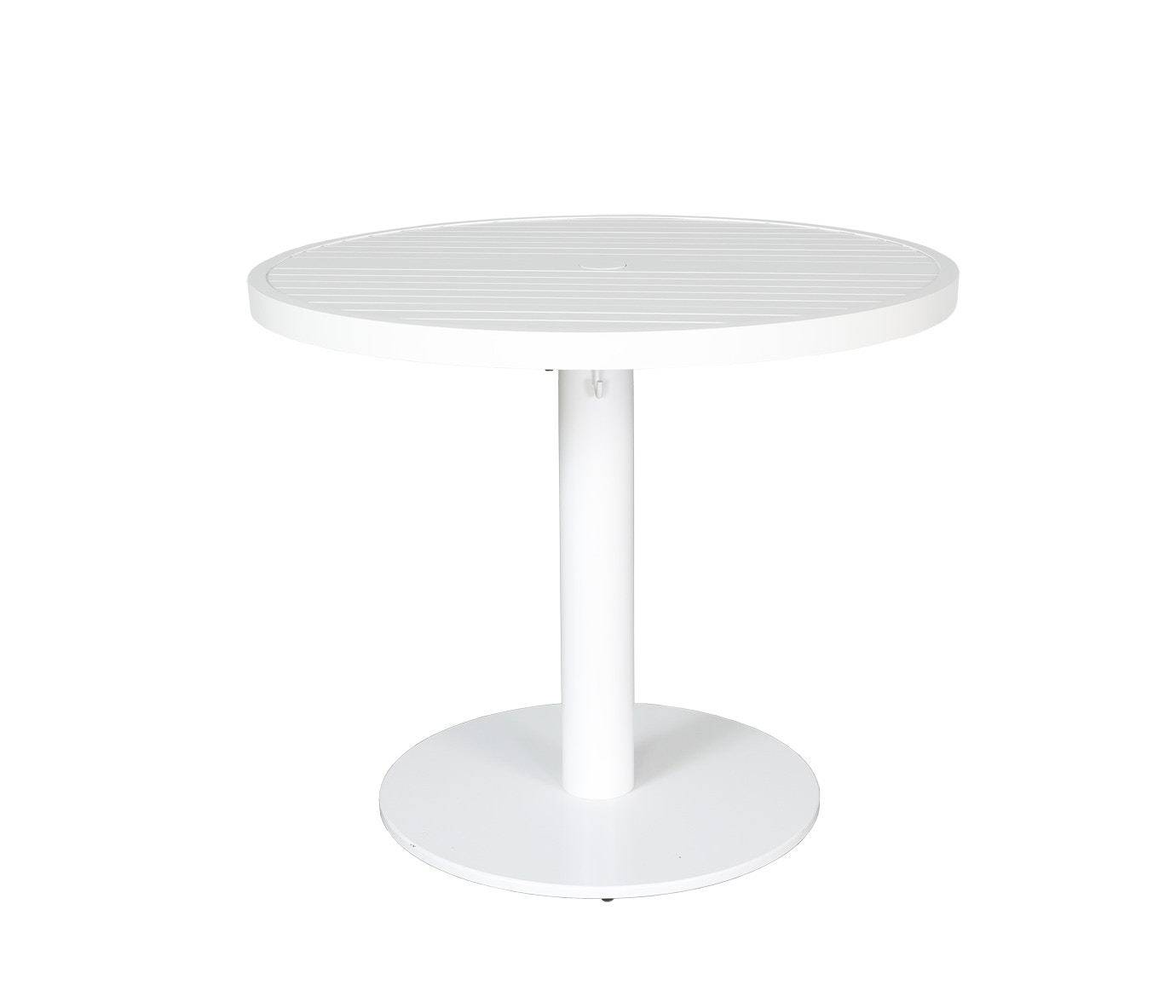 CabanaCoast Furniture Origin 36 Round Aluminum Pedestal Balcony Table 8523-36CB-WH
