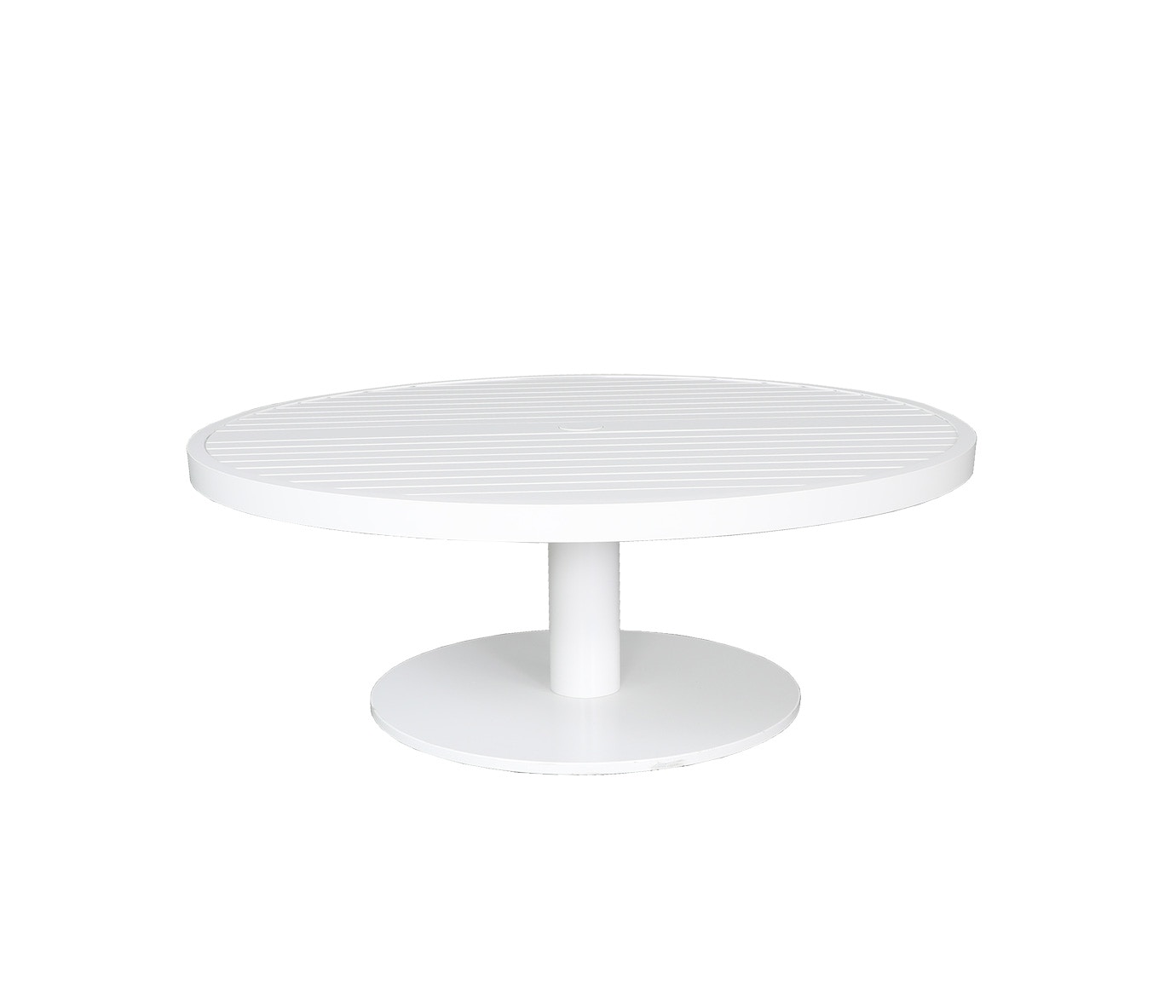 CabanaCoast Furniture Origin 42 Round Aluminum Pedestal Coffee Table 8523-42C-WH