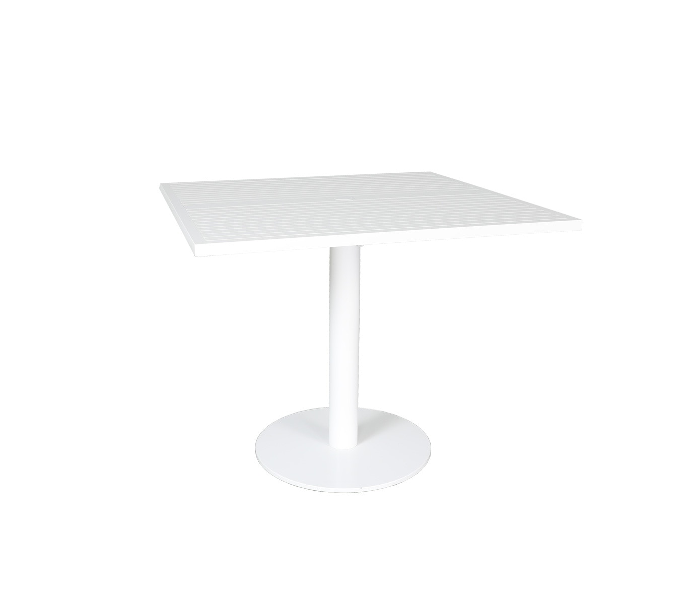 CabanaCoast Furniture Origin 42 Square Aluminum Pedestal Balcony Table 8523-42SCB-WH