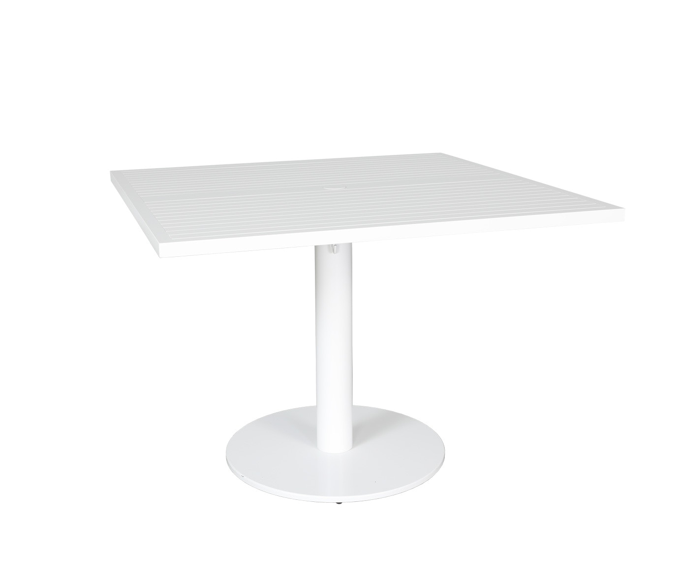 CabanaCoast Furniture Origin 42 Square Aluminum Pedestal Dining Table 8523-42S-WH