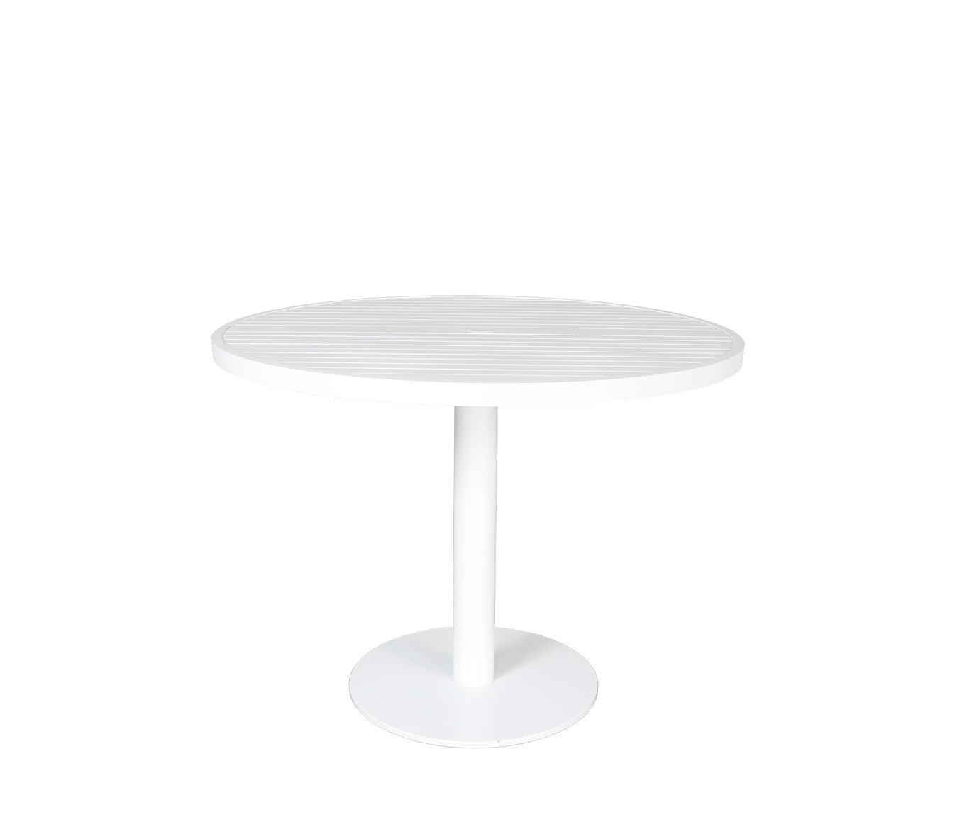 CabanaCoast Furniture Origin 48 Round Aluminum Pedestal Balcony Table 8523-48CB-WH