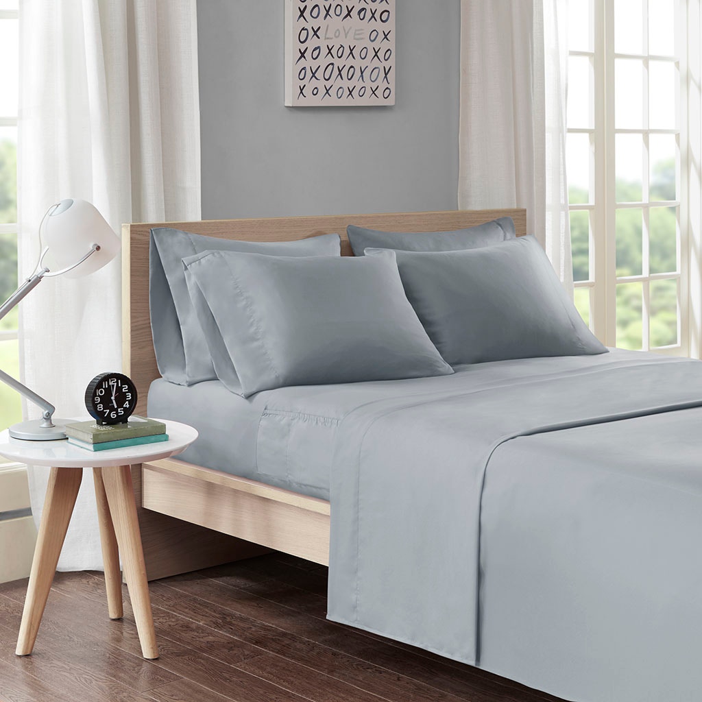 Hampton Hill Bedding Microfiber Sheet Set with Side Storage Pockets ID20-1454
