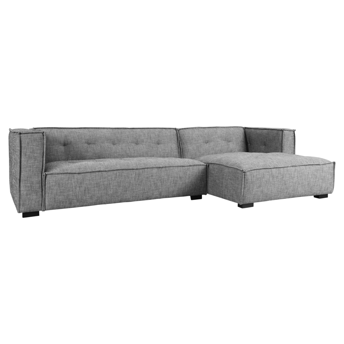 Classic Home 53051499 Living Room Element 2pc Sectional wRAF Chaise Gray