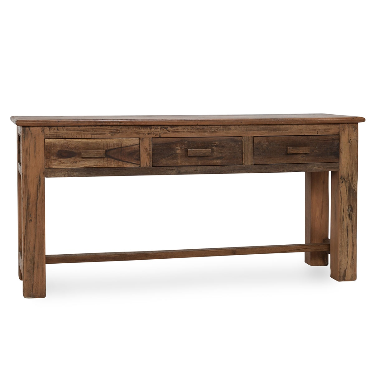 Classic Home Ezra Reclaimed Wood 3Dwr Console Table Natural 59012109
