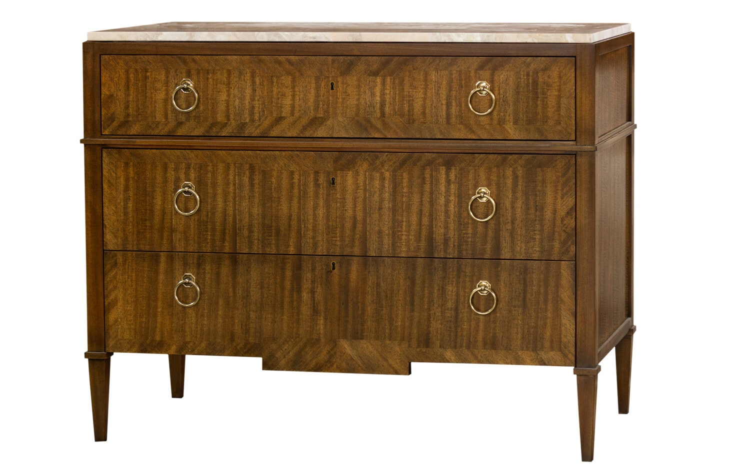Councill Furniture 23 002 Bedroom Regiment Chest Stone Top
