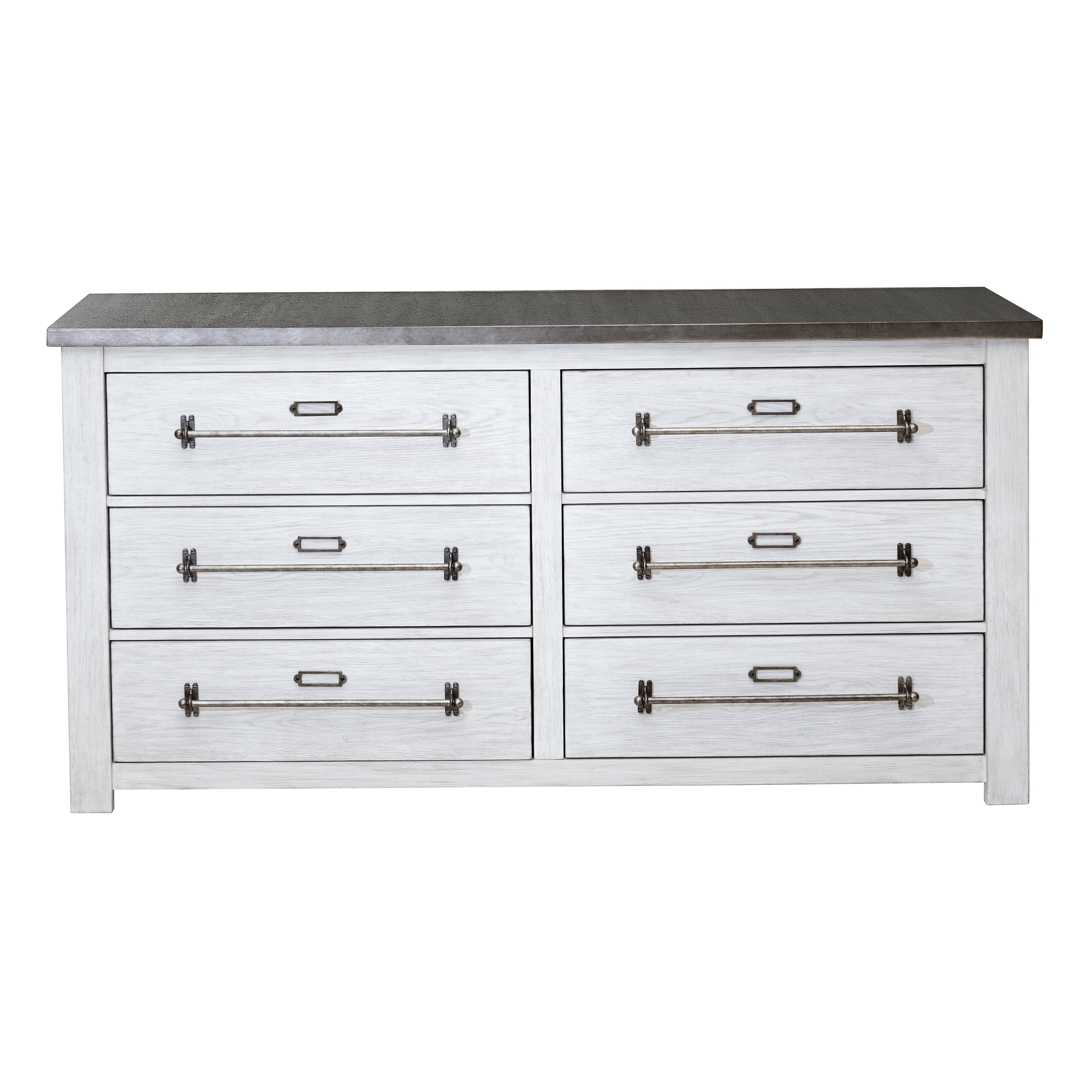 Pulaski Furniture D192 002 1 Bedroom Metal Top White Dresser