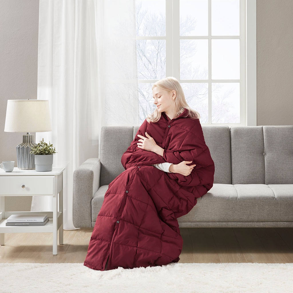 Hampton Hill Bedding Hadly Goose Feather and Down Wearable Throw TN50-0484