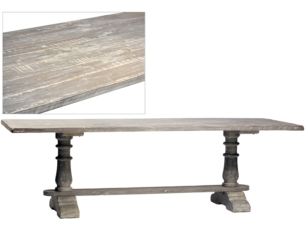 Dovetail Furniture DOV2507-7 Dining Room Talbot Dining Table 7Ft