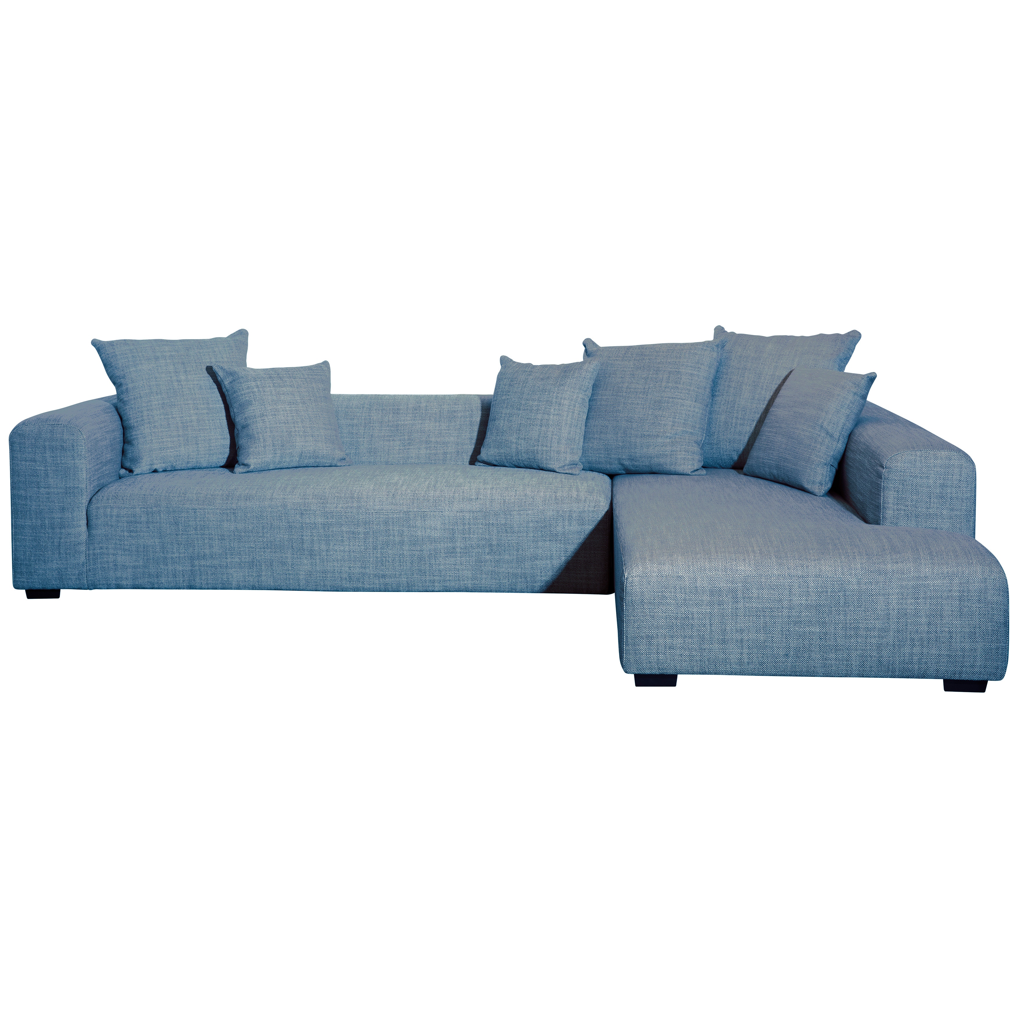 Dovetail Furniture DOV12186RBL Living Room Jollie Chaise Sectional