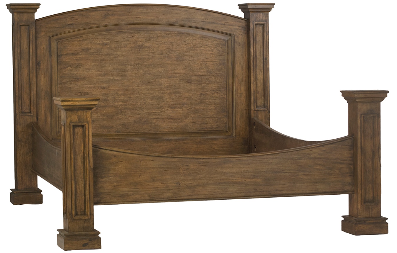 Dovetail Furniture Dov12509ek Bedroom Bacino Bed Eastking Med Brown