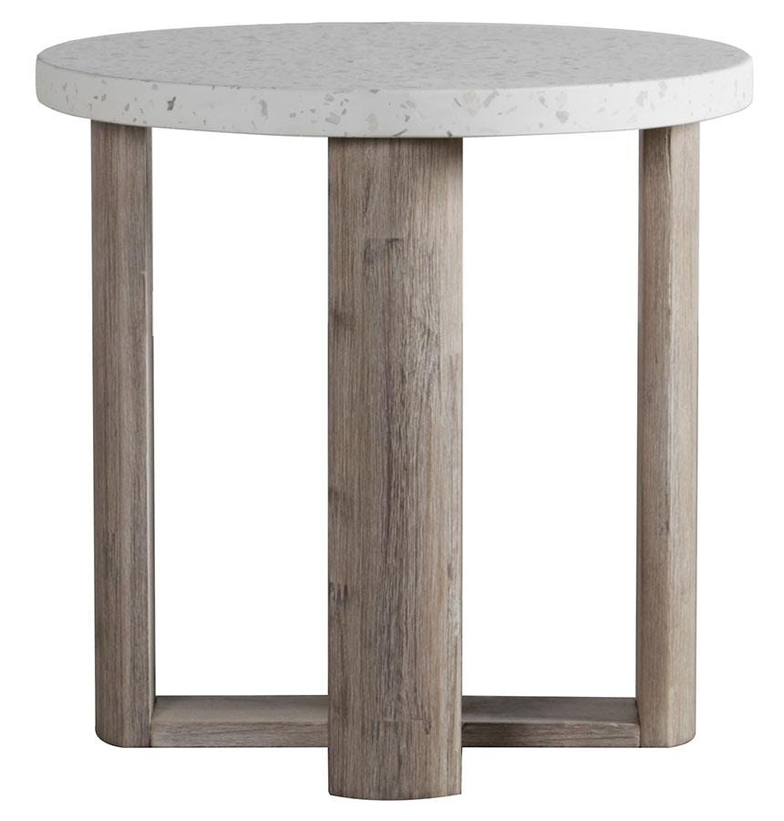 Dovetail Furniture DOV24017 OutdoorPatio Durano Round End Table