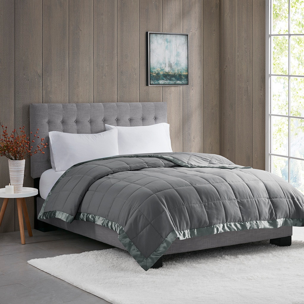 Hampton Hill Bedding Windom All Season Down Alternative Blanket with Satin Trim MP51-5148