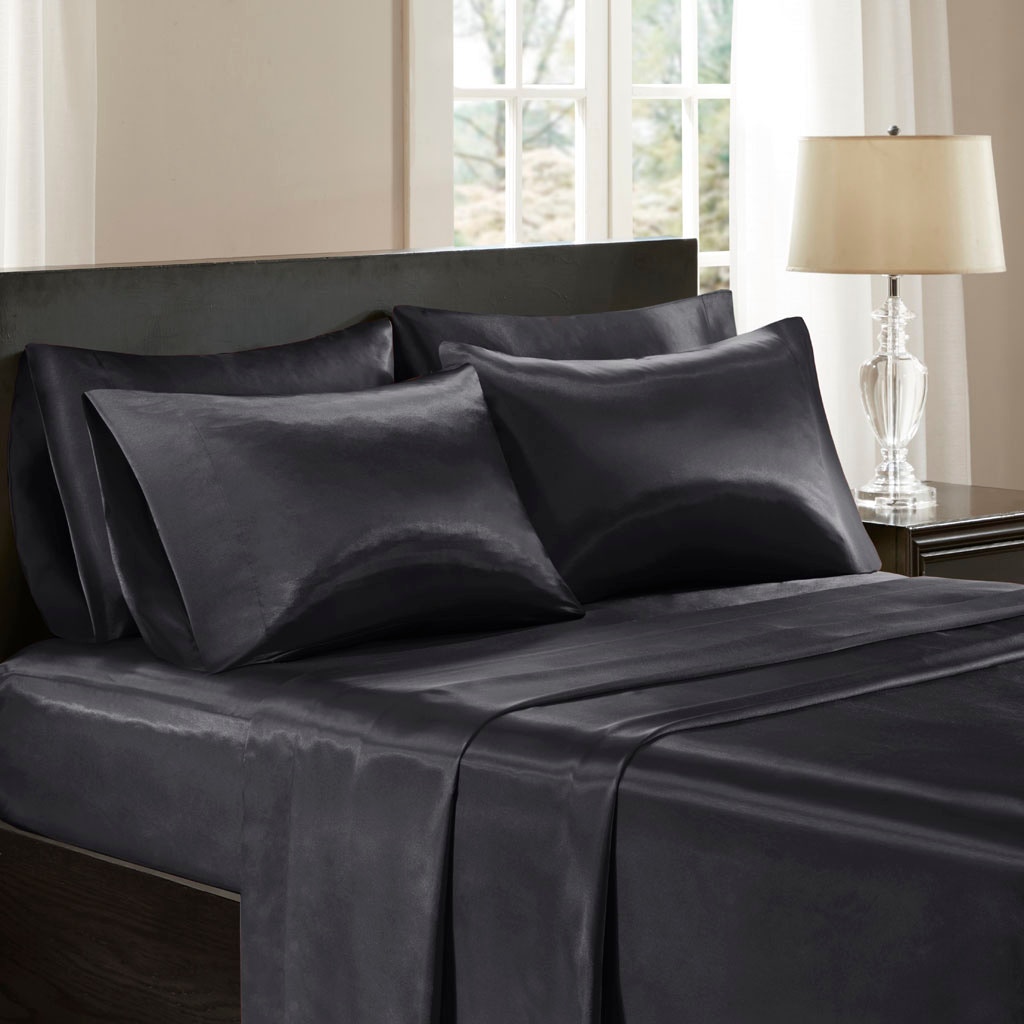Hampton Hill Bedding Satin Luxury 6 PC Sheet Set SHET20-172