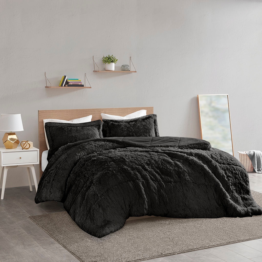 faux fur comforter full