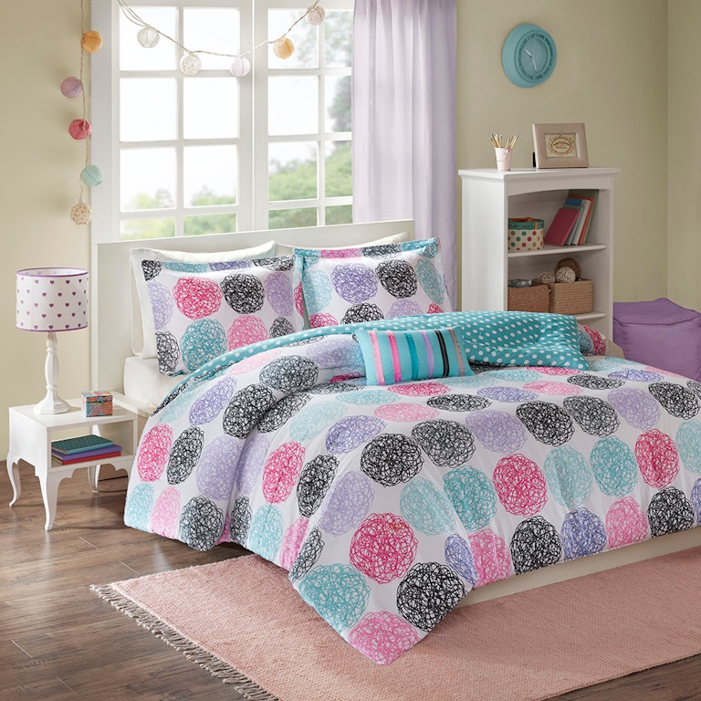 Hampton Hill Bedding MZ10-229 Bedroom Carly Reversible Comforter Set