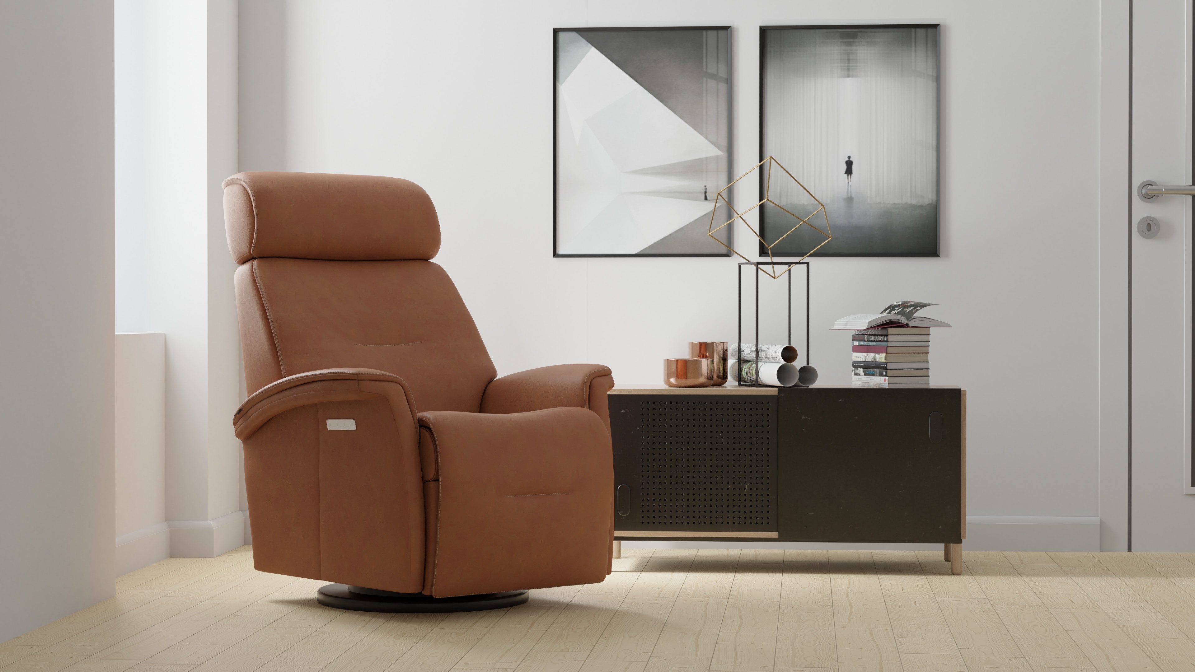 Fjords store leather recliner