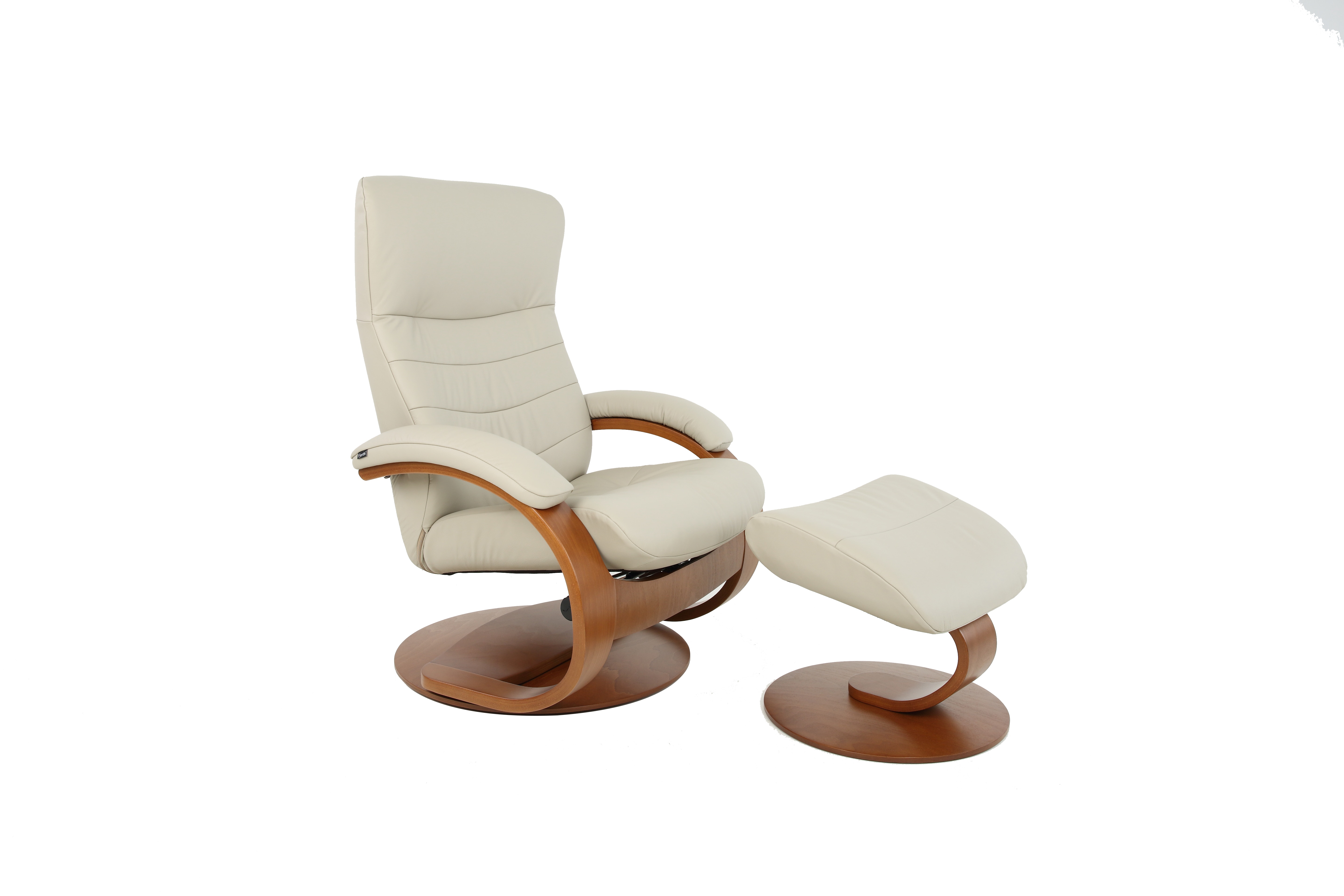 Fjords Trandal Living Room Leather Swivel Recliner