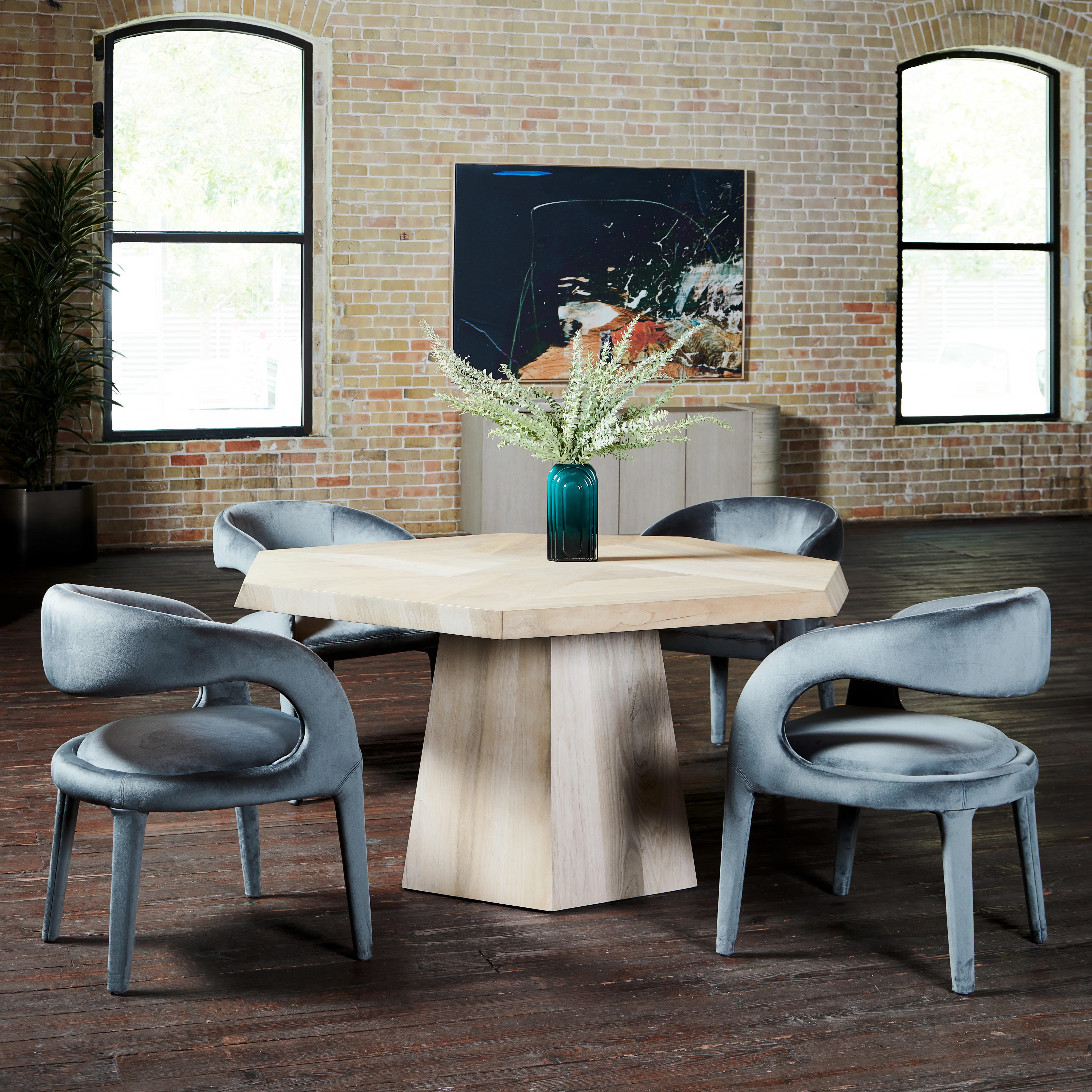 four hands concrete dining table