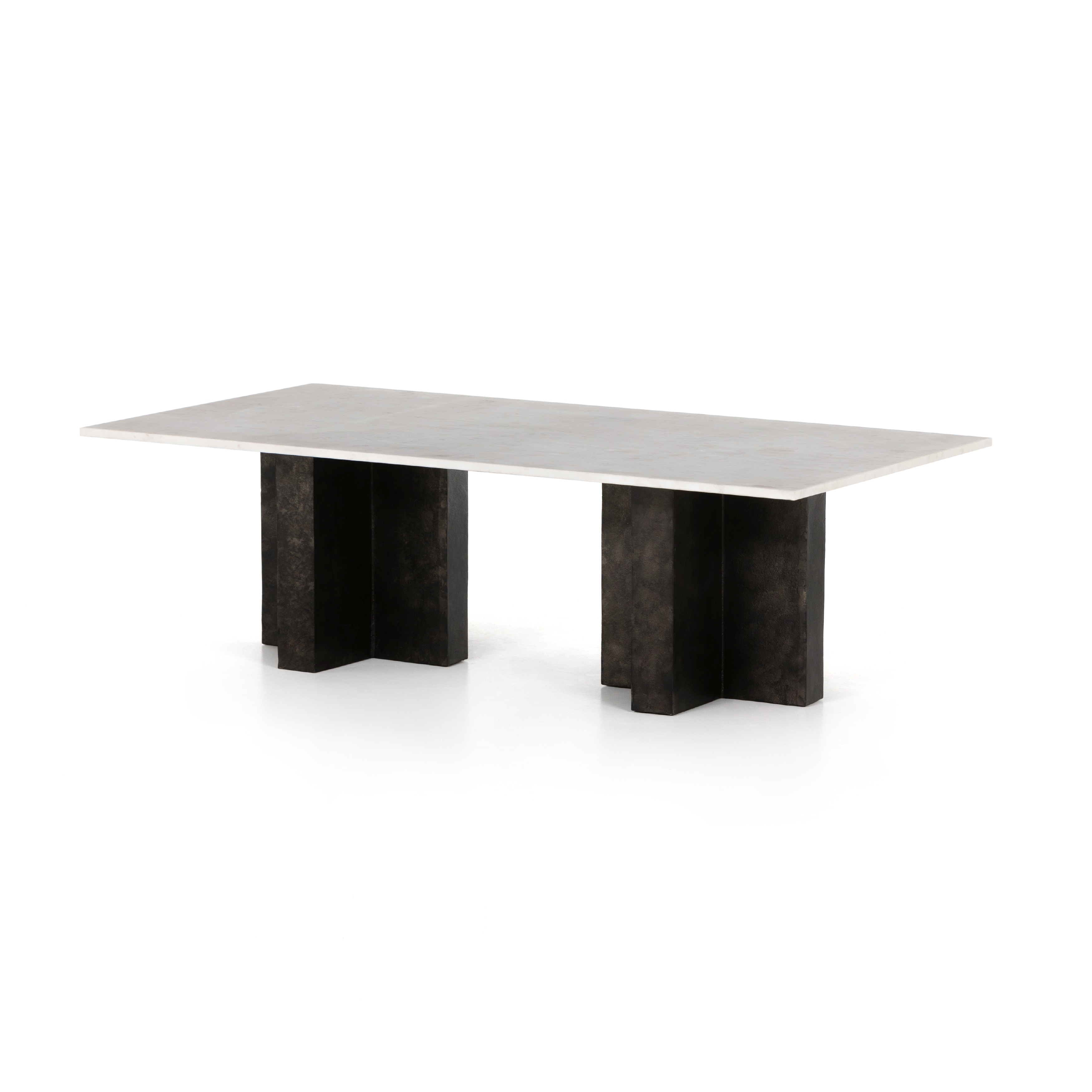 Four Hands Furniture 226616001 Living Room Terrell Coffee TableRaw Black