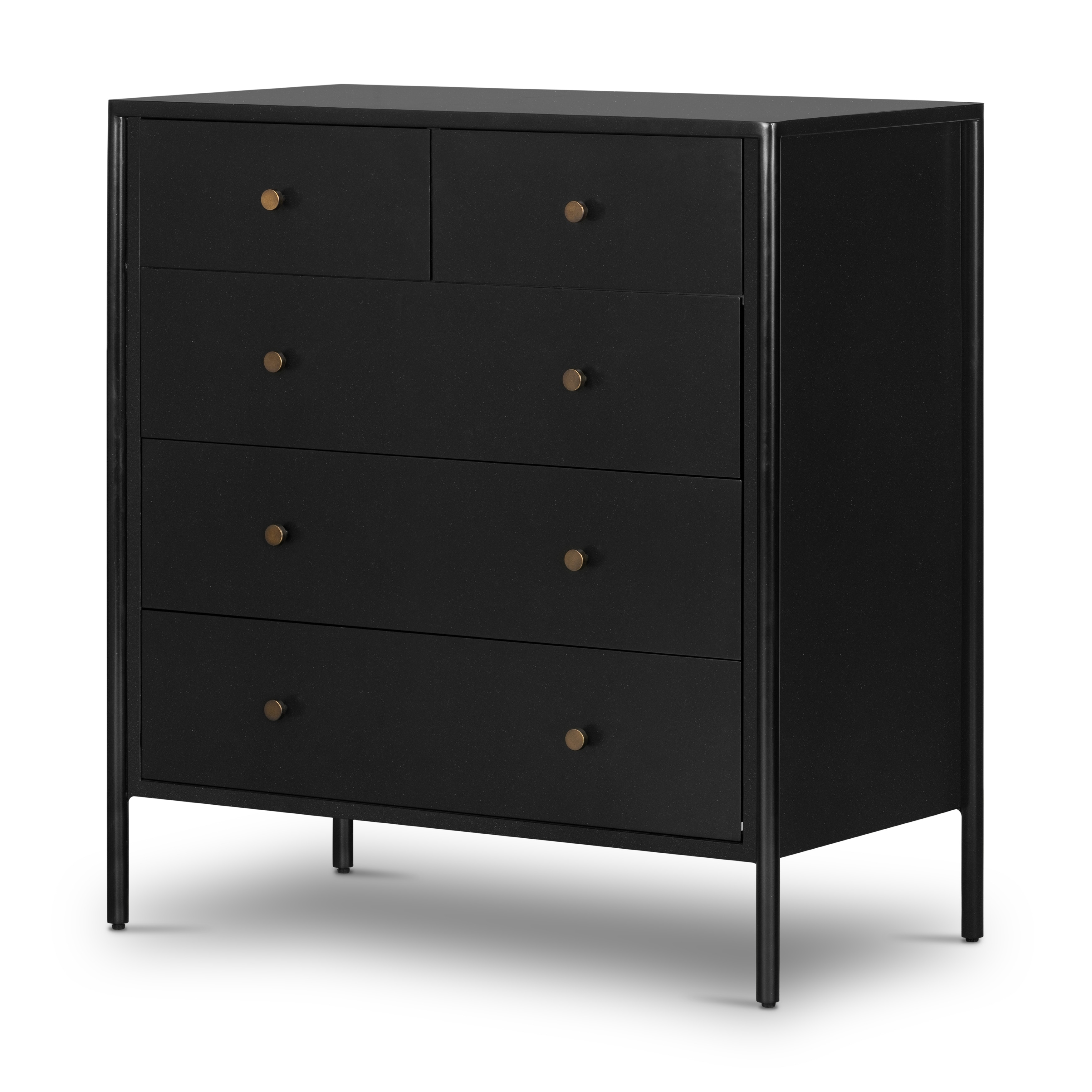 Four Hands Furniture 228013001 Bedroom Soto 5 Drawer DresserBlack