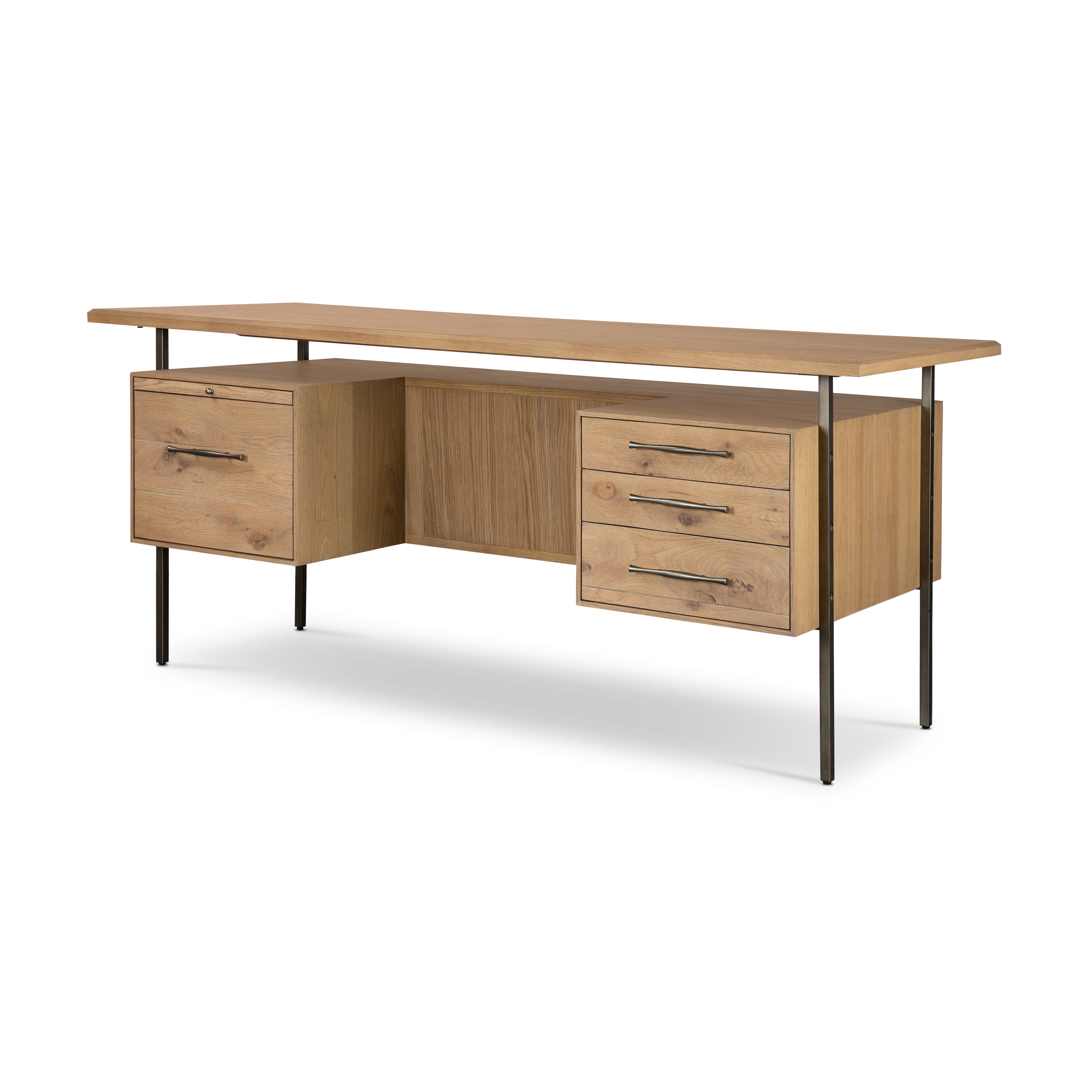 Four Hands Furniture 104607002 Home Office Lauren DeskNatural Oak Solid