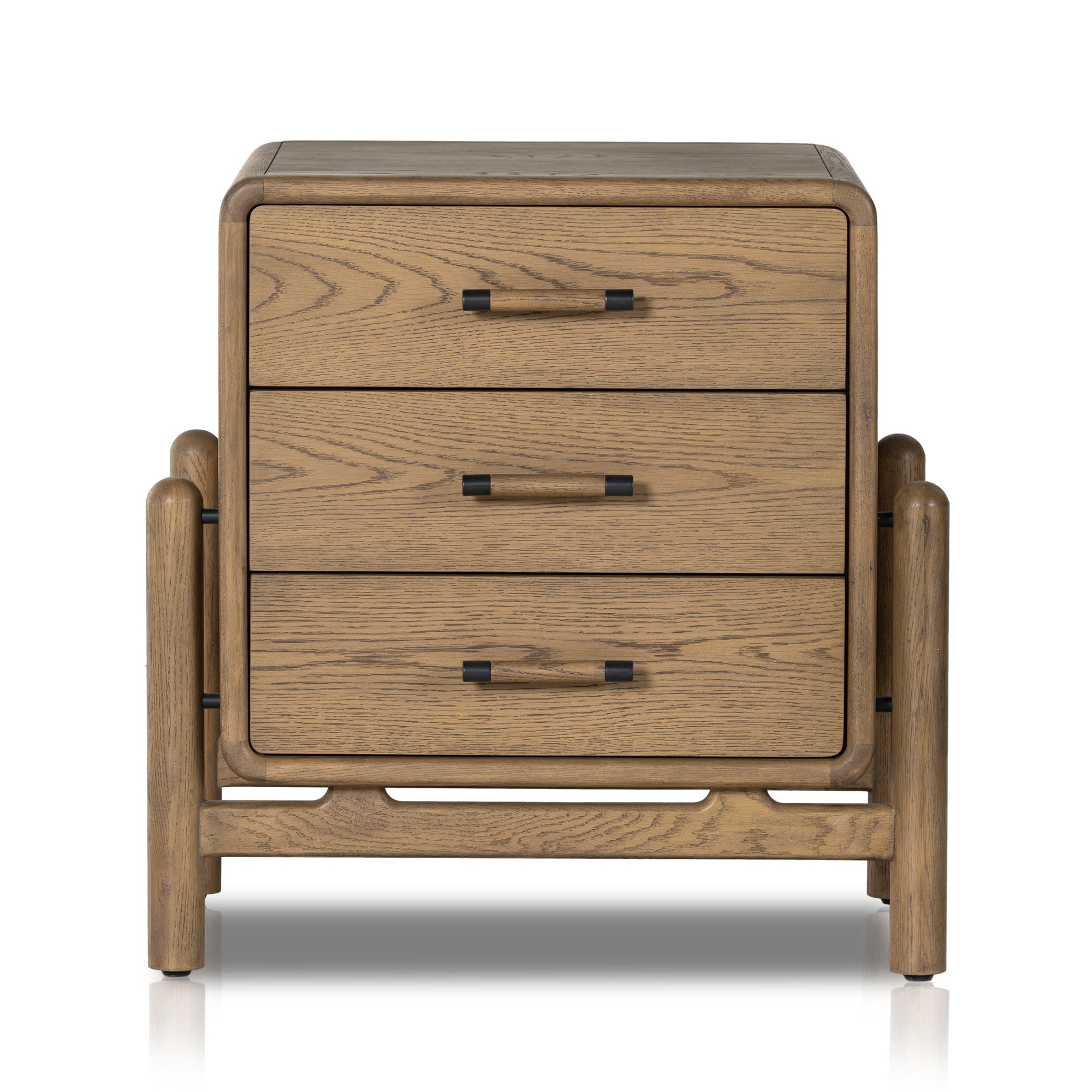 Four Hands Furniture 227883002 Bedroom Caroline NightstandSmoked Oak