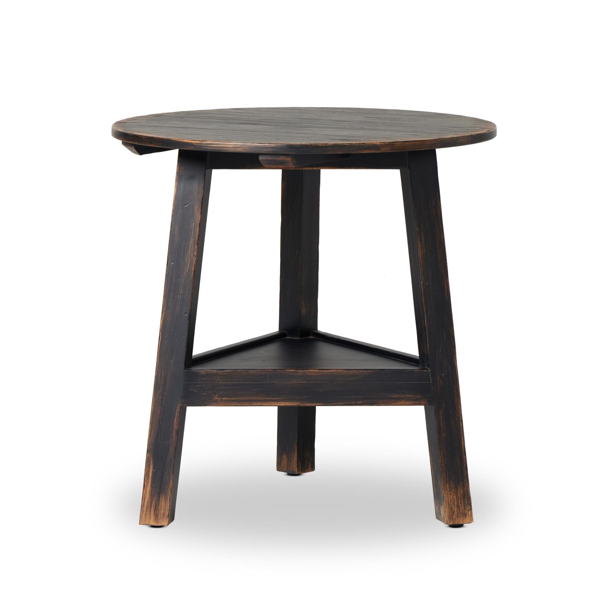 Four Hands Furniture 238730-002 Living Room Kickapoo River Cricket Table -  Distressed Black Veneer