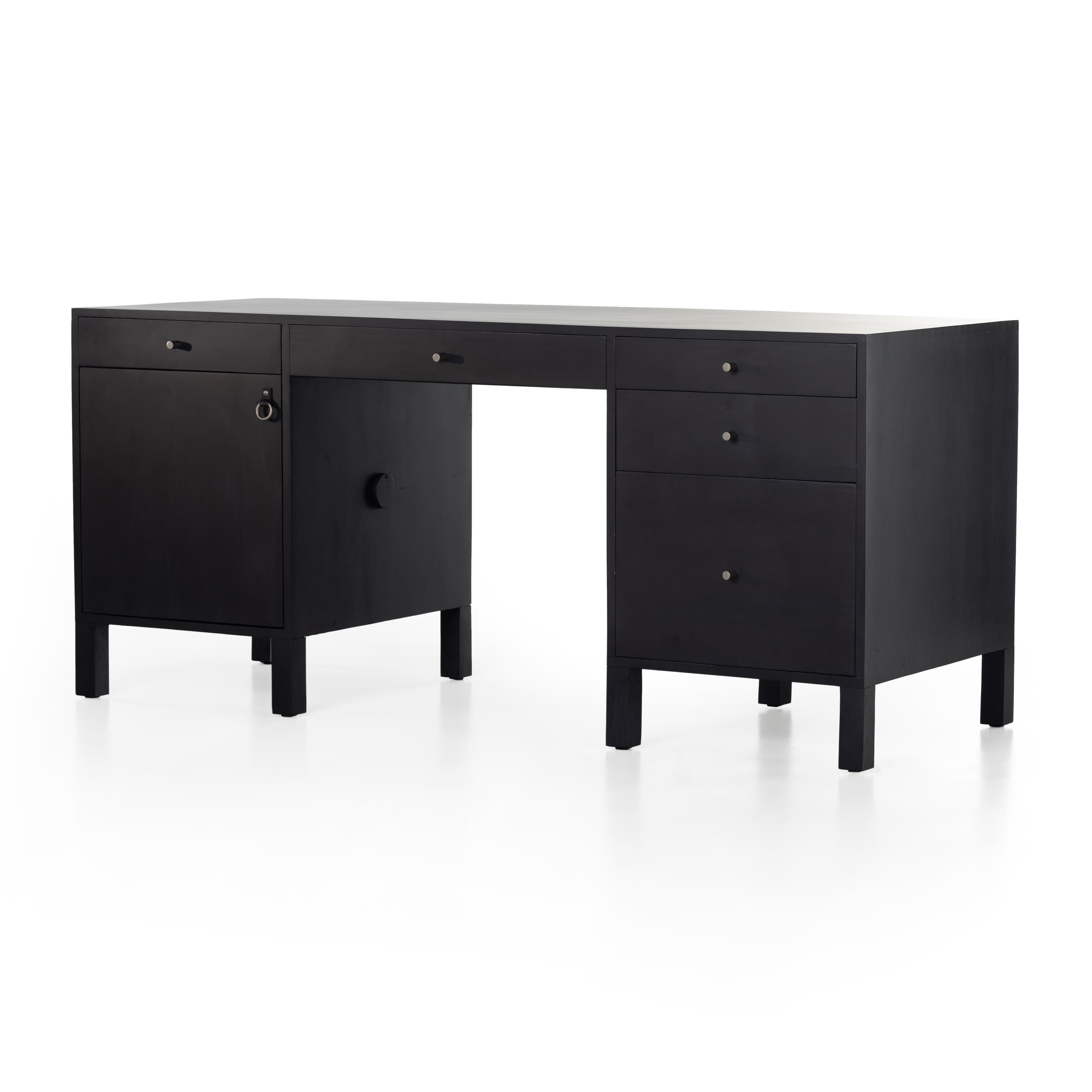 Four Hands Furniture 239731002 Home Office Isador Executive DeskBlack