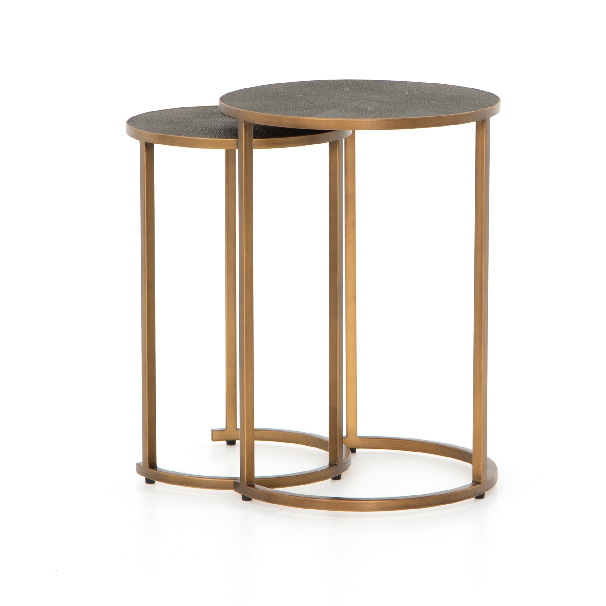 four hands shagreen nesting tables