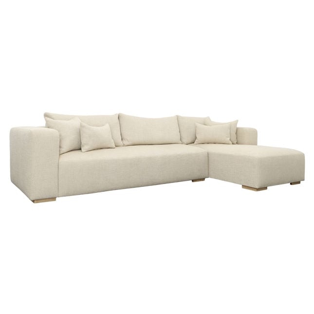 Dovetail Furniture GAS1001RFLAX Living Room Daphne Chaise Sectional