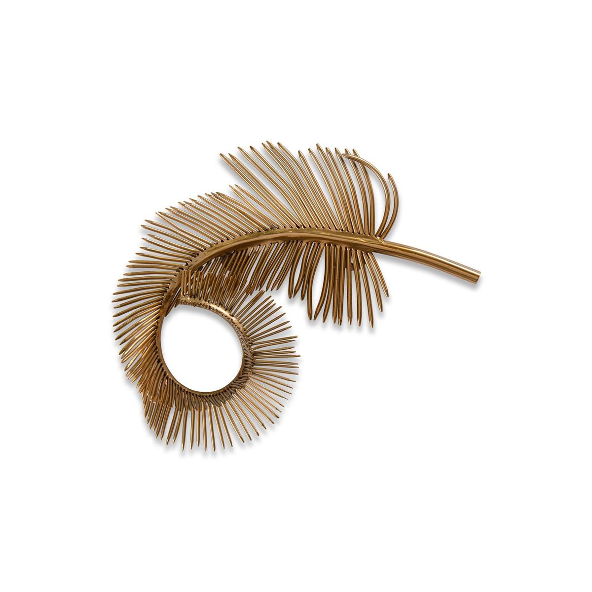 John Richard Coiled Brass Plume III GBG-2714