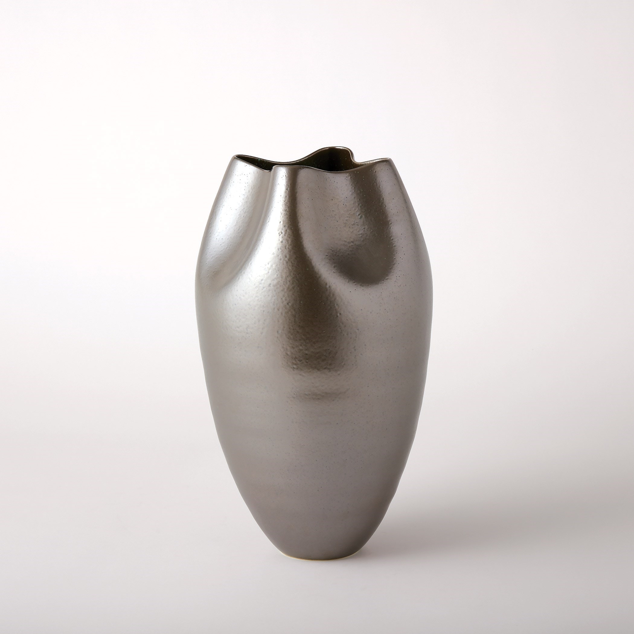Global Views Plait Vase-Silver Haze-Tall 1.10031