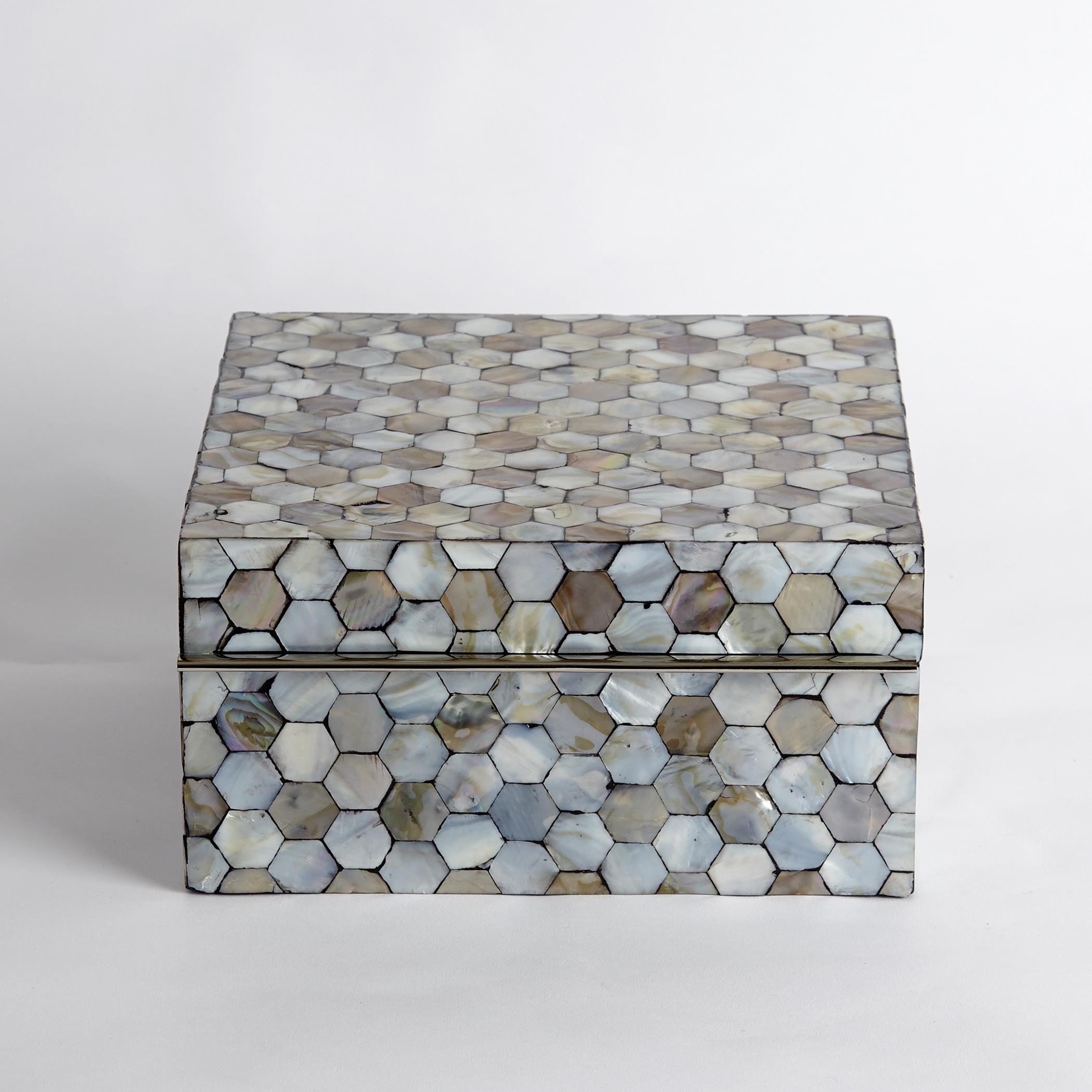 Global Views Mother of Pearl Box-Med 2548