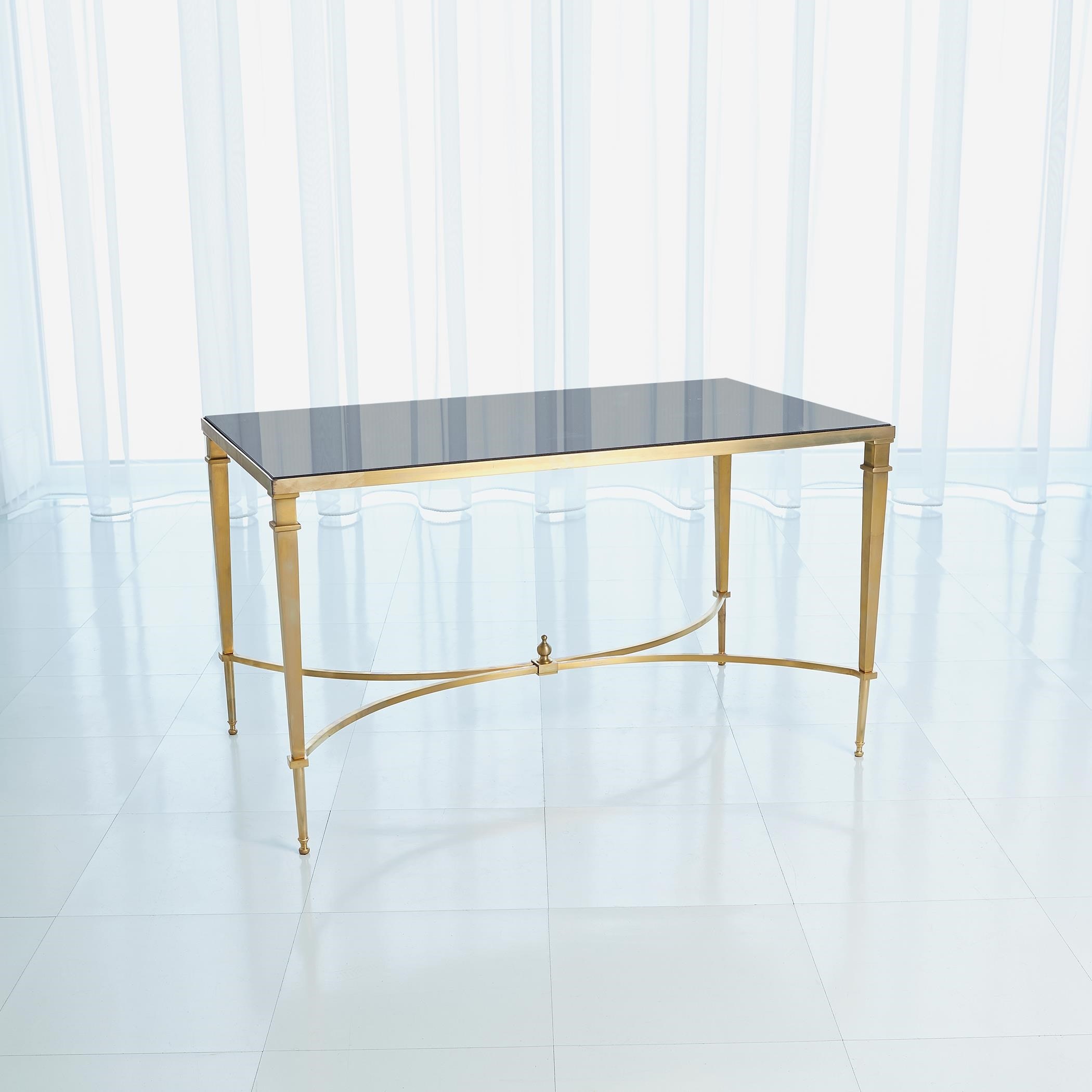 Global Views French Square Leg Cocktail Table-Brass 8.80035