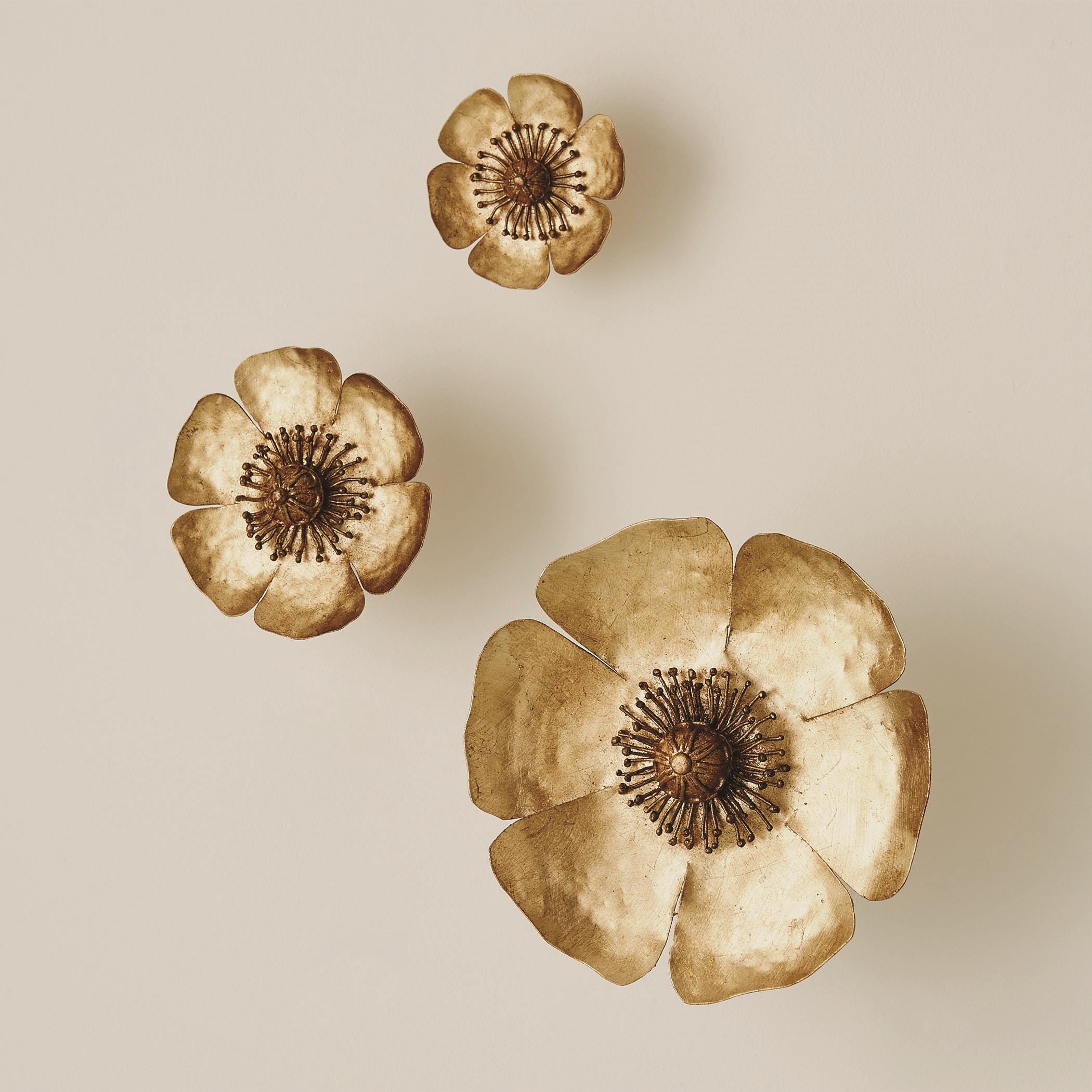 Global Views S/3 Golden Poppies 8.8247