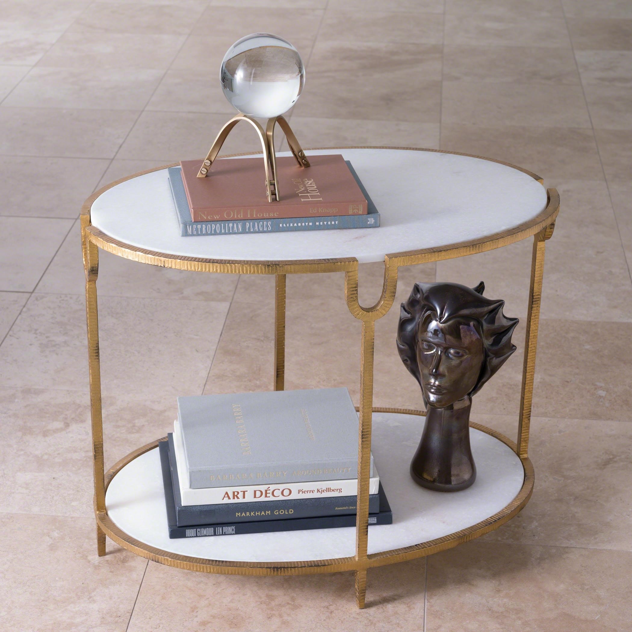 Global Views Iron/Stone Side Table 9.91787