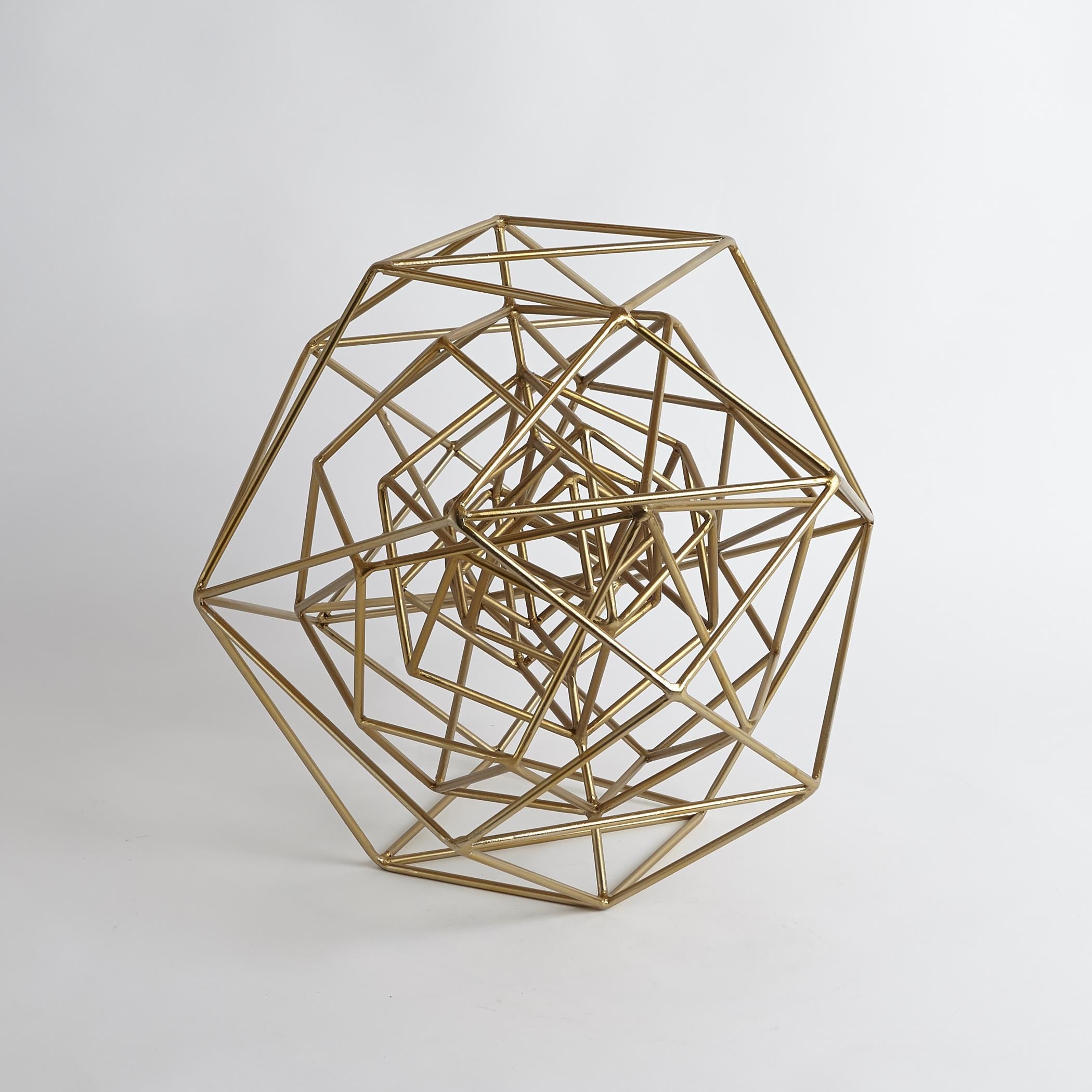 Global Views Geo Sculpture-Gold-Lg 9.92621