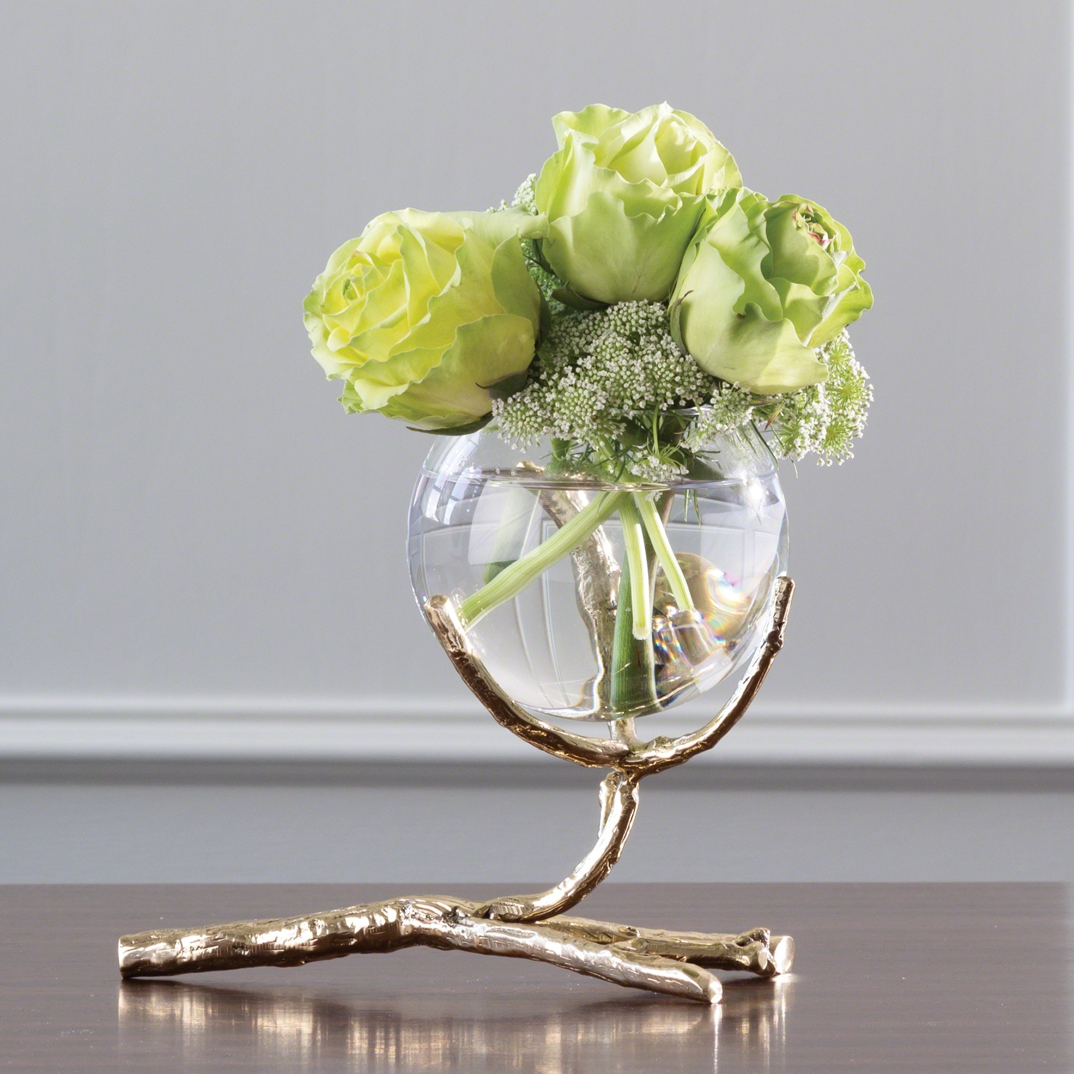 Global Views Twig Vase Holder-Brass 9.92656